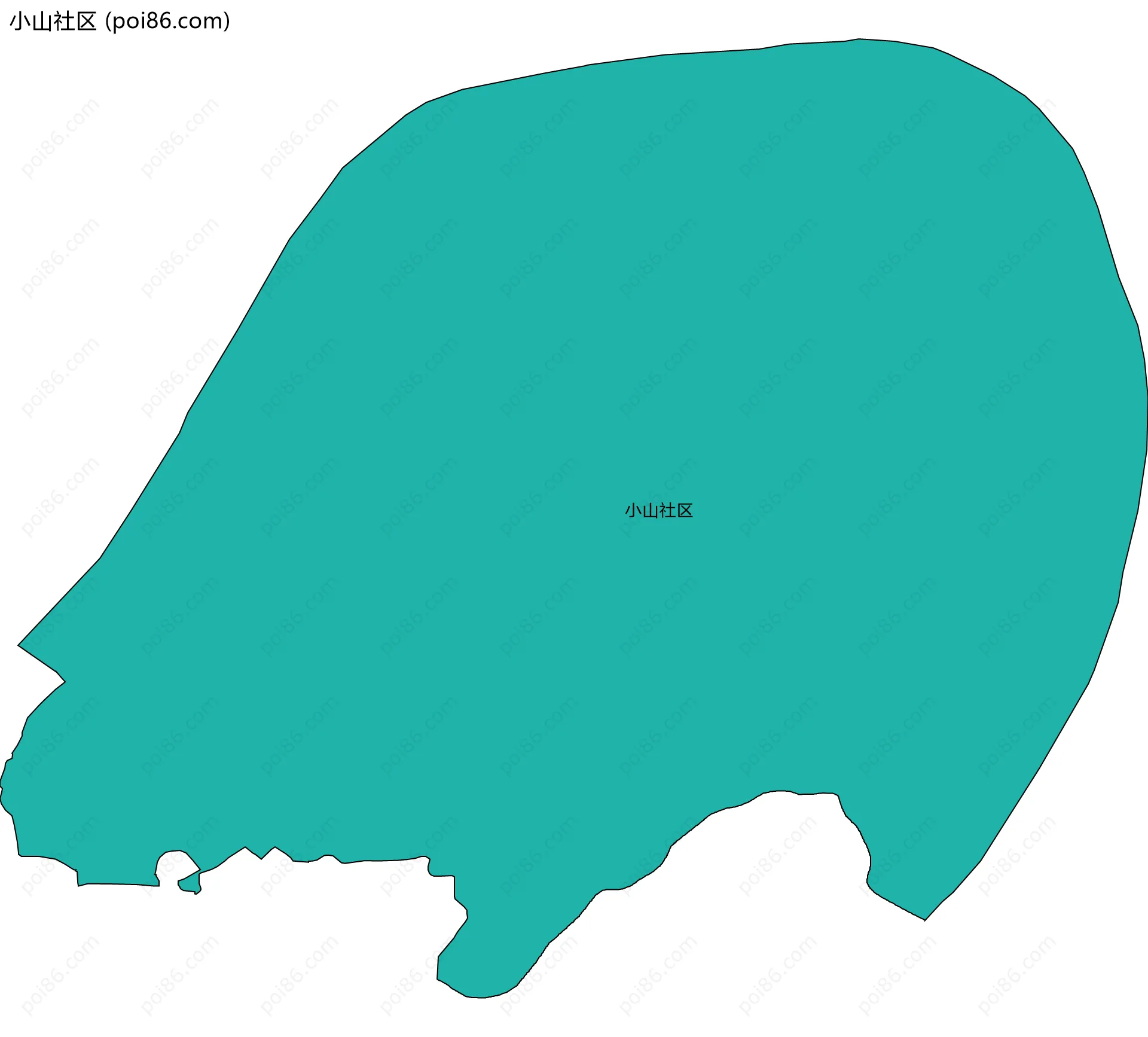 小山社区边界地图