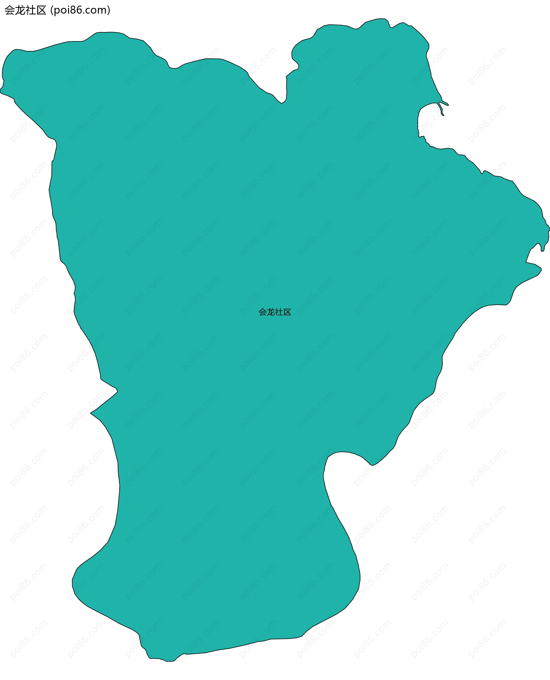 会龙社区边界地图