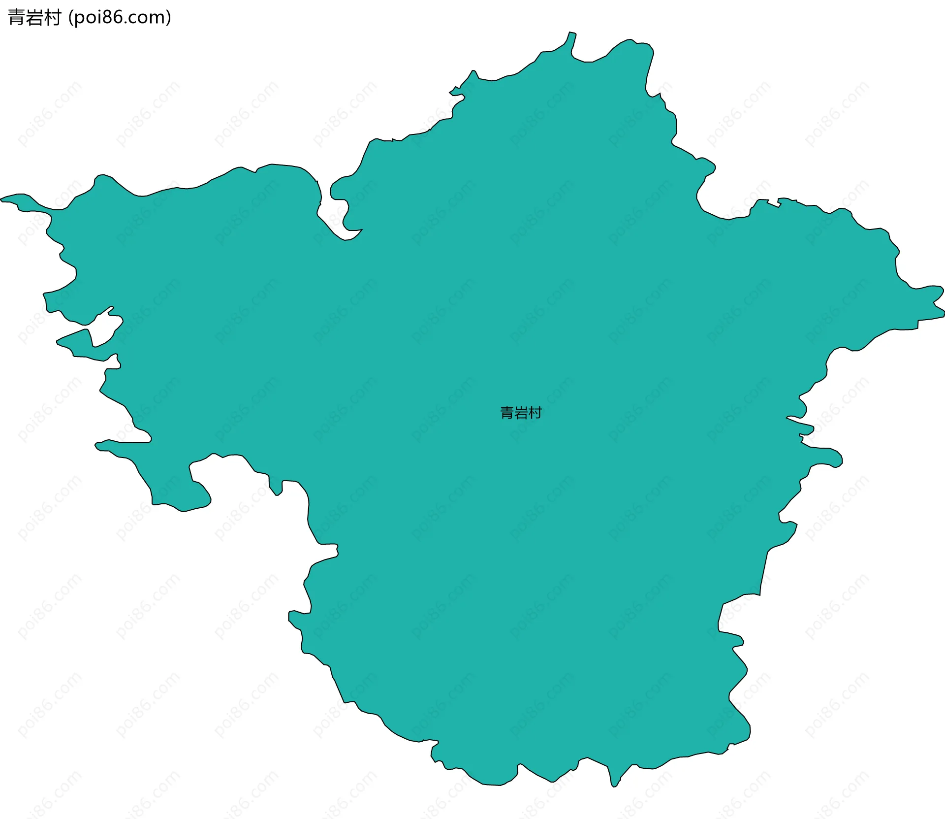 青岩村边界地图