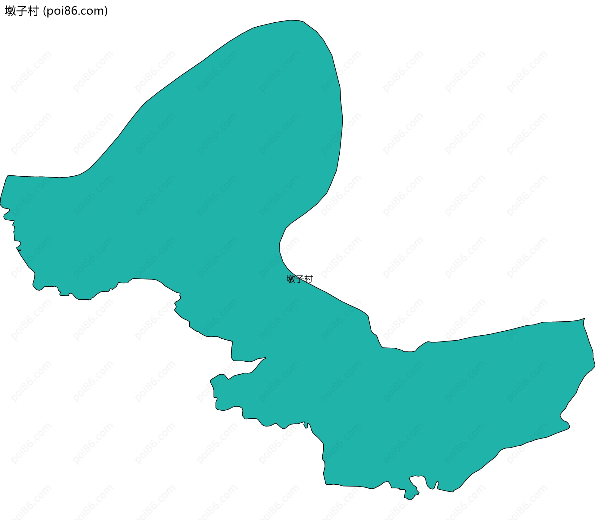 墩子村边界地图