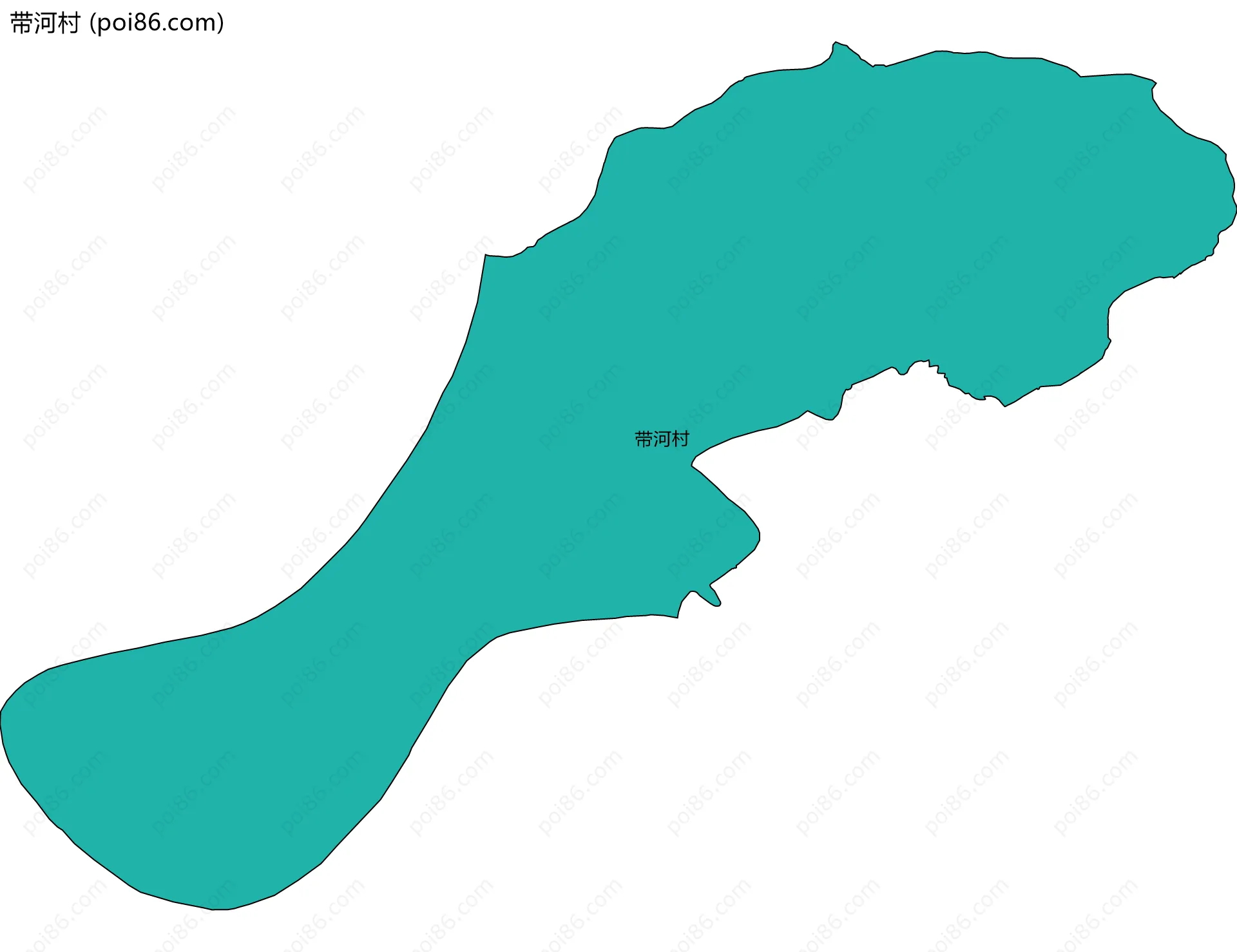 带河村边界地图