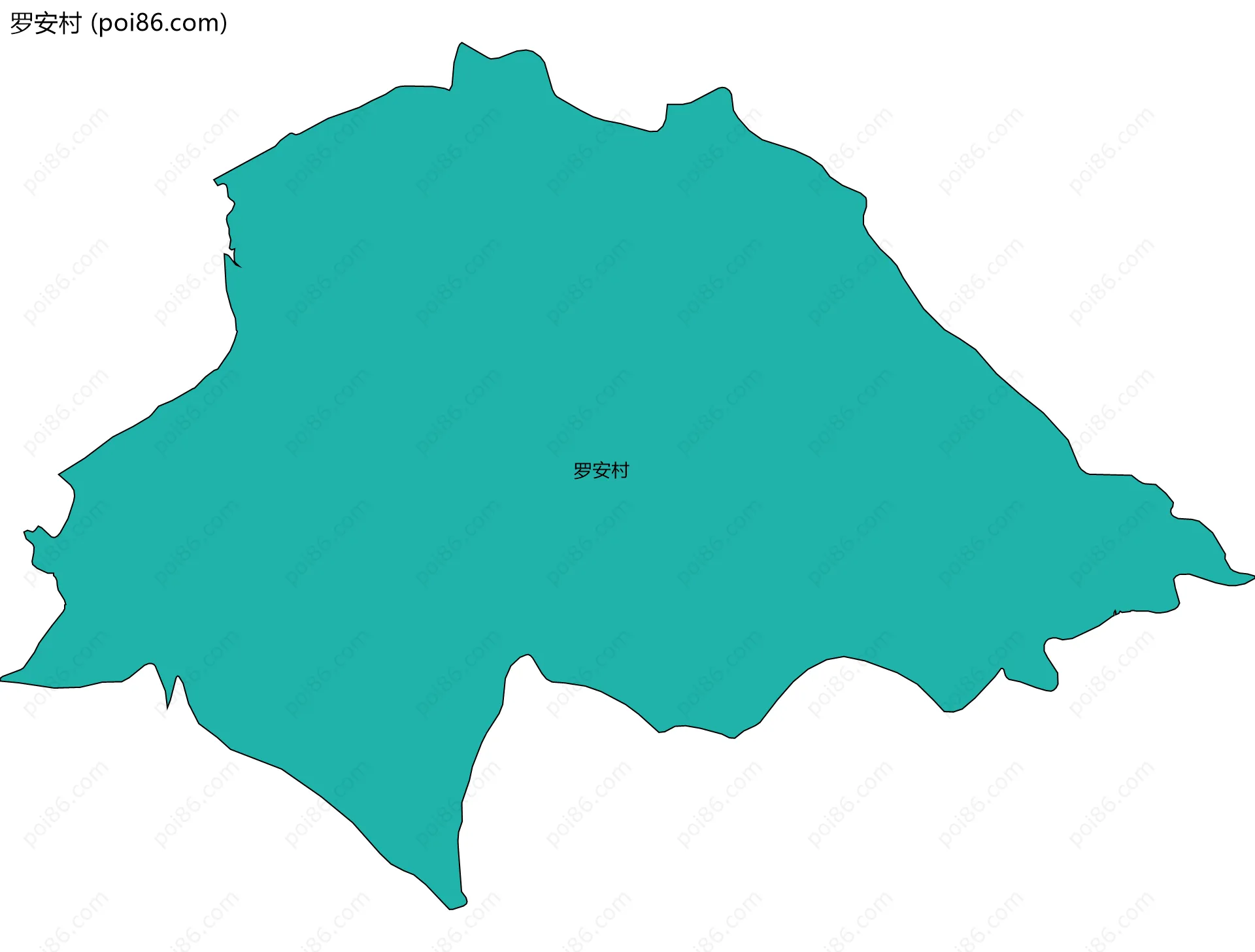 罗安村边界地图