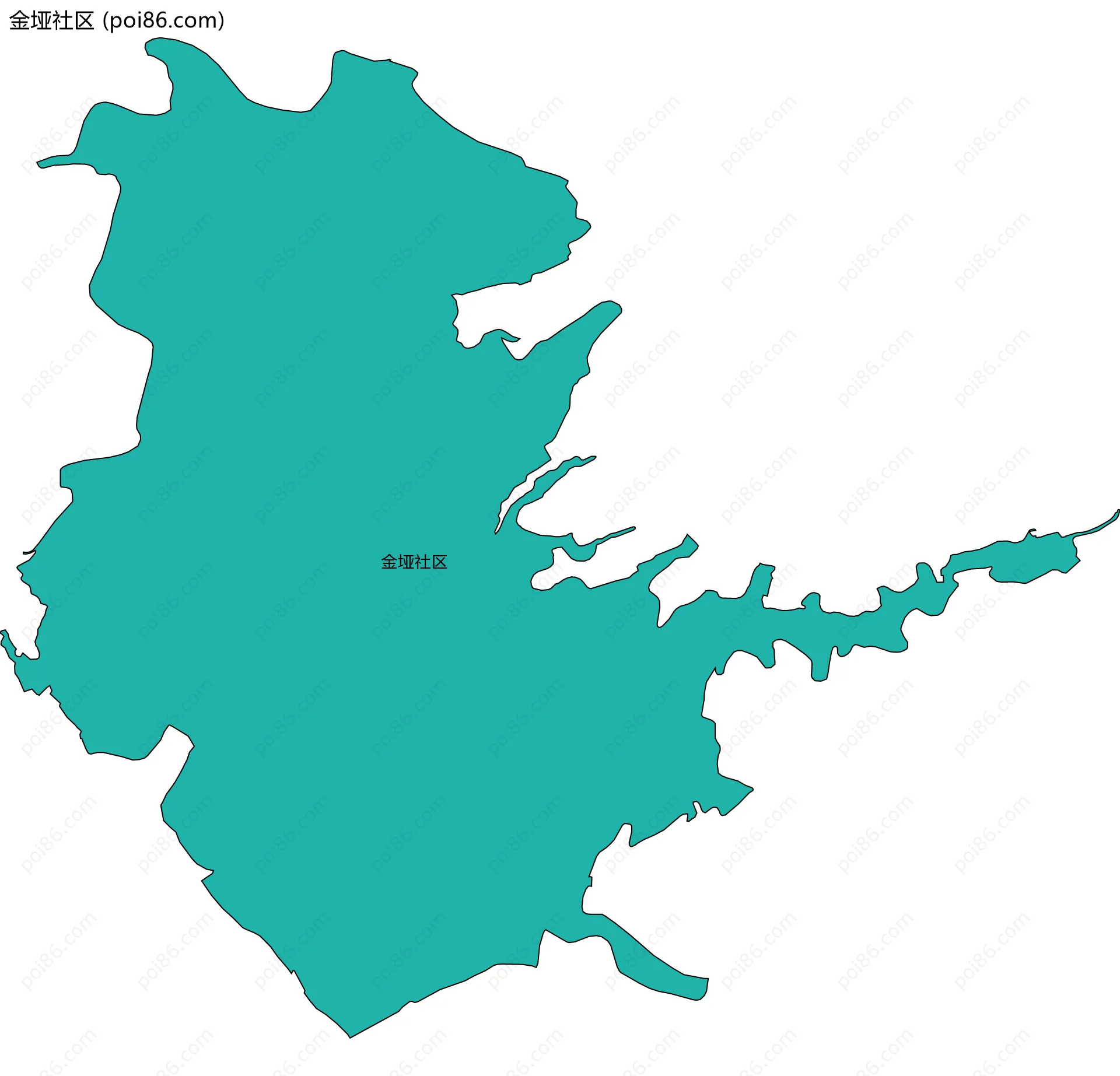 金垭社区边界地图