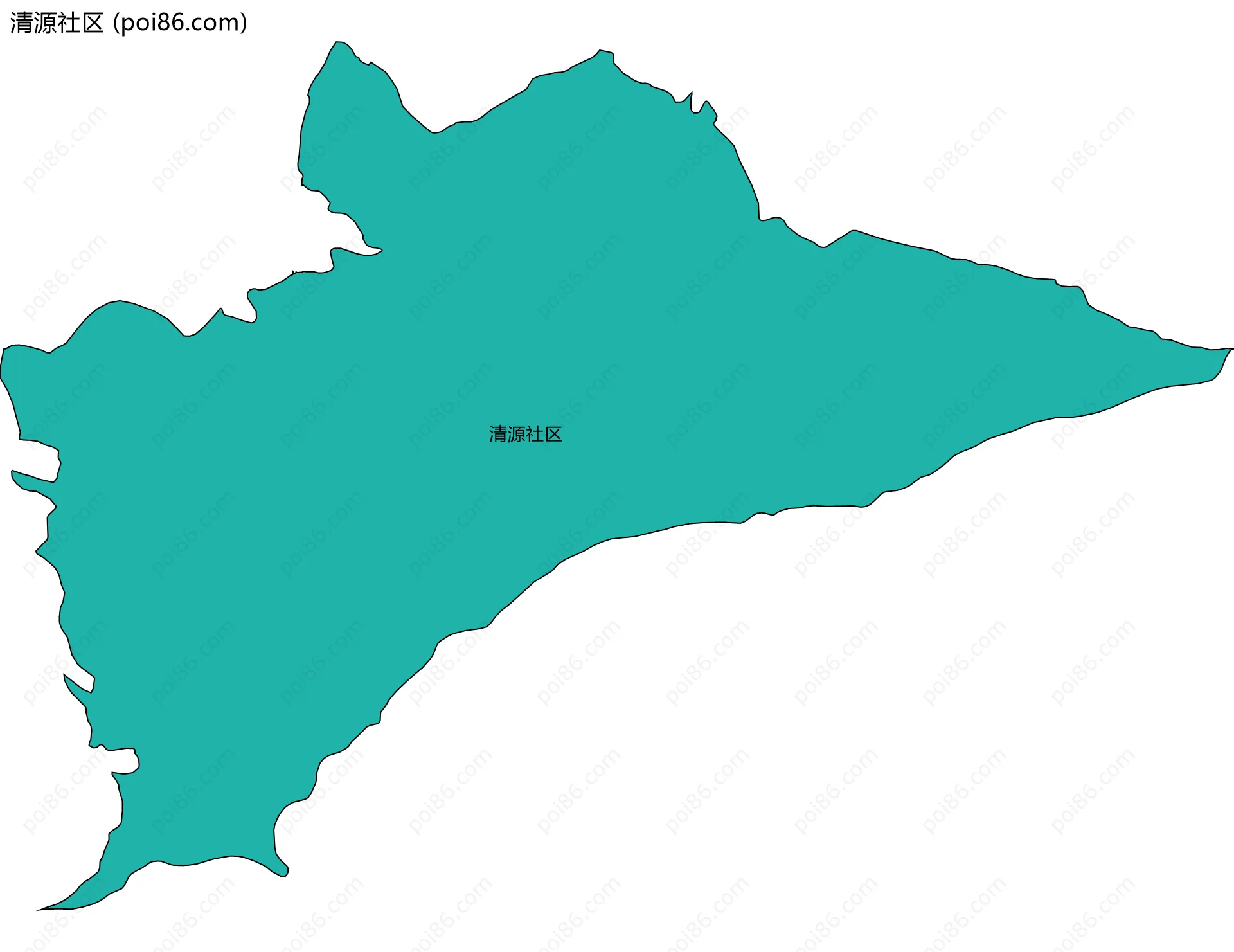 清源社区边界地图