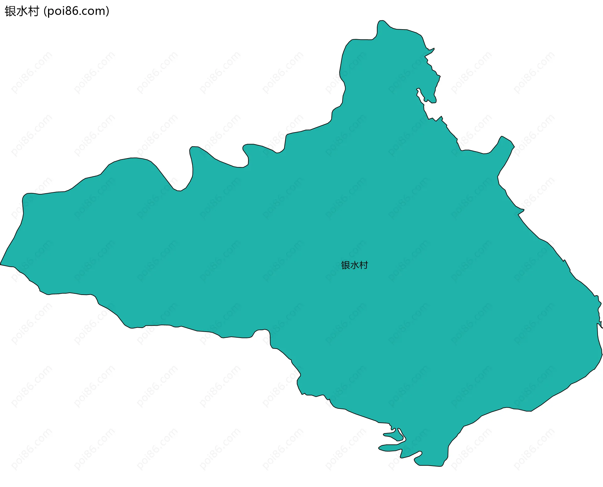 银水村边界地图