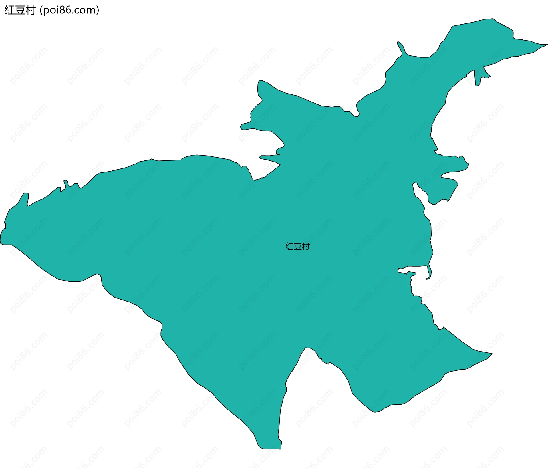 红豆村边界地图