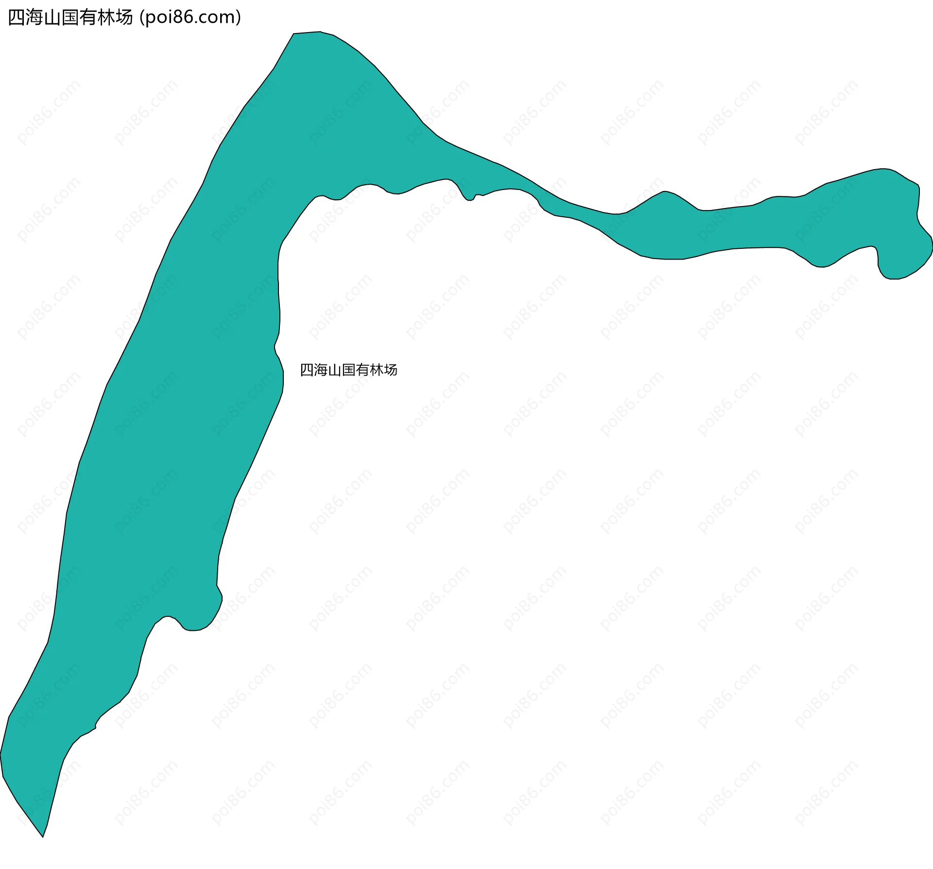 四海山国有林场边界地图