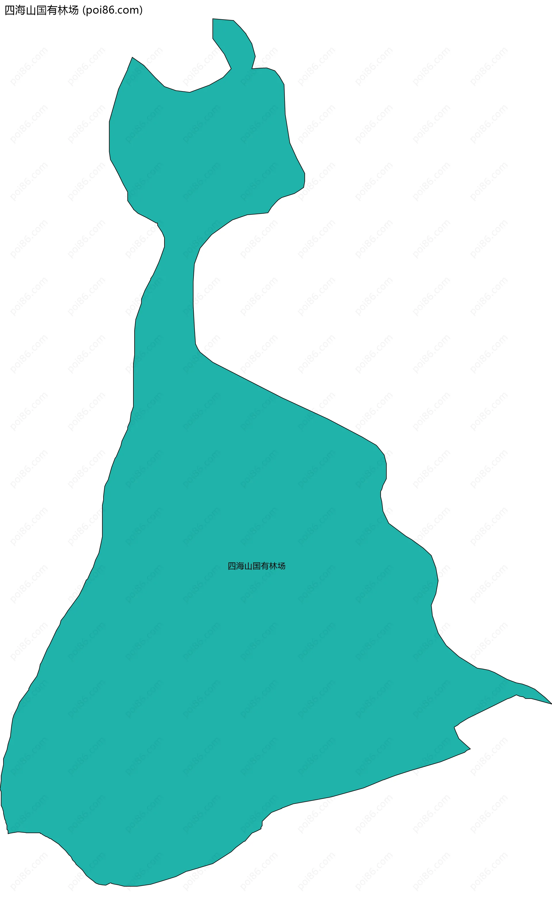 四海山国有林场边界地图