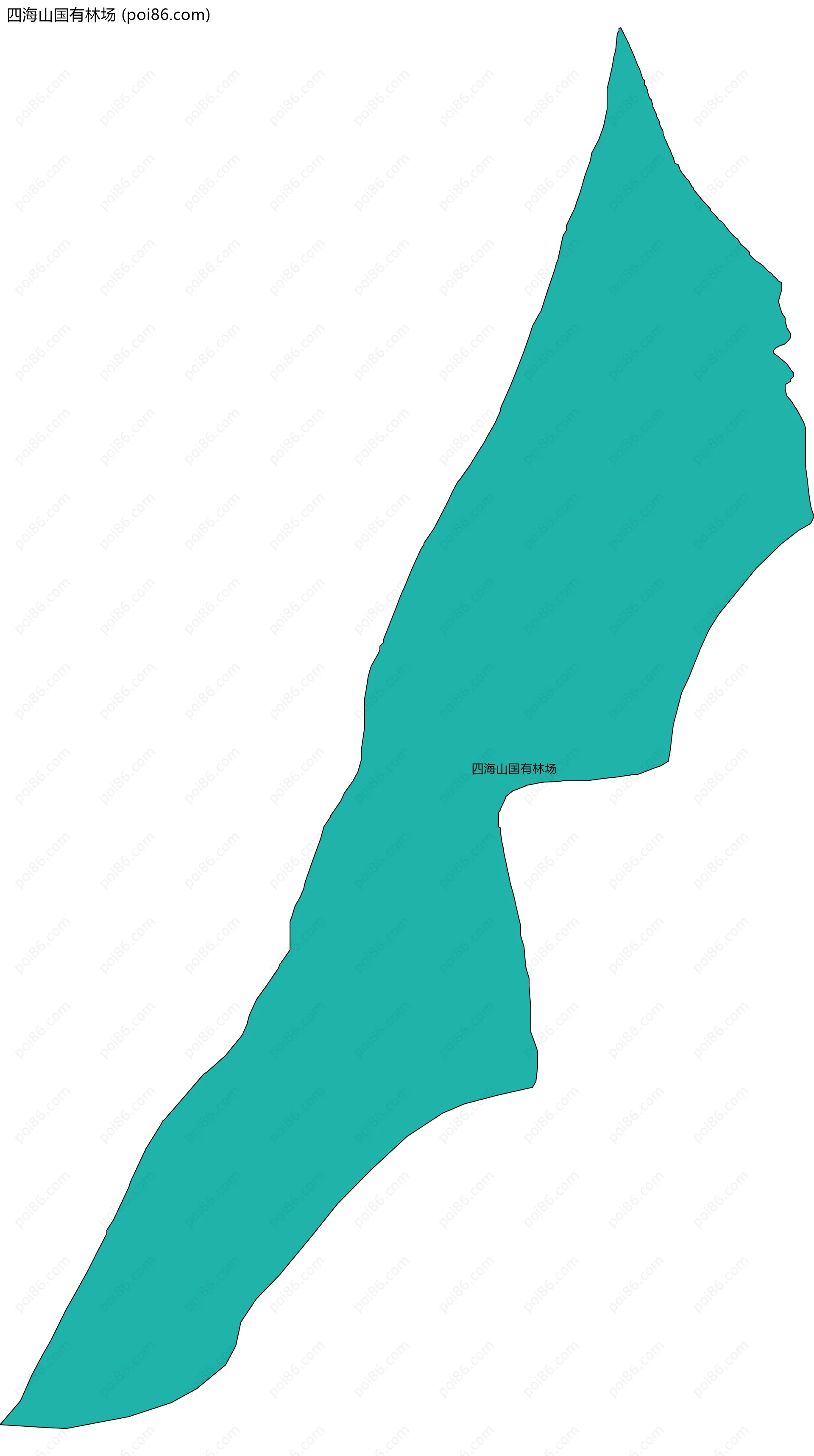 四海山国有林场边界地图