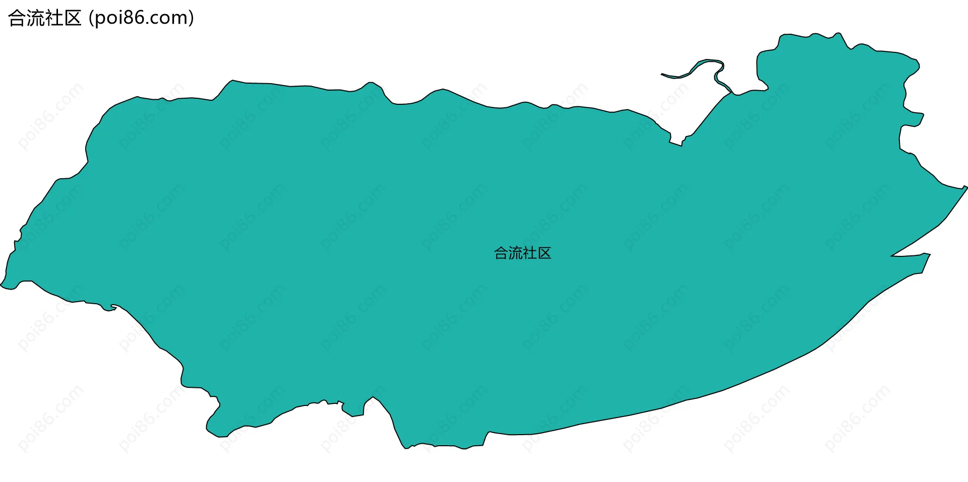 合流社区边界地图