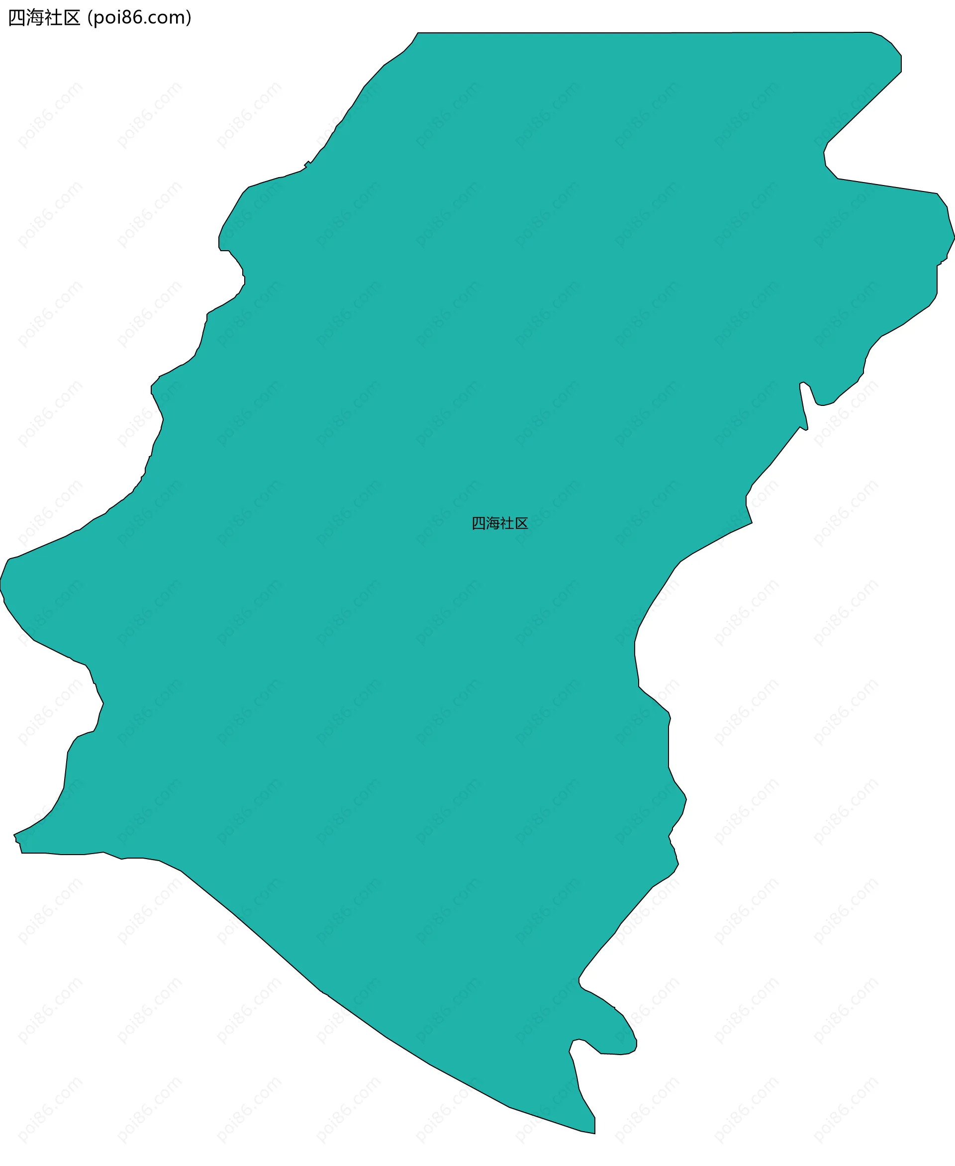 四海社区边界地图