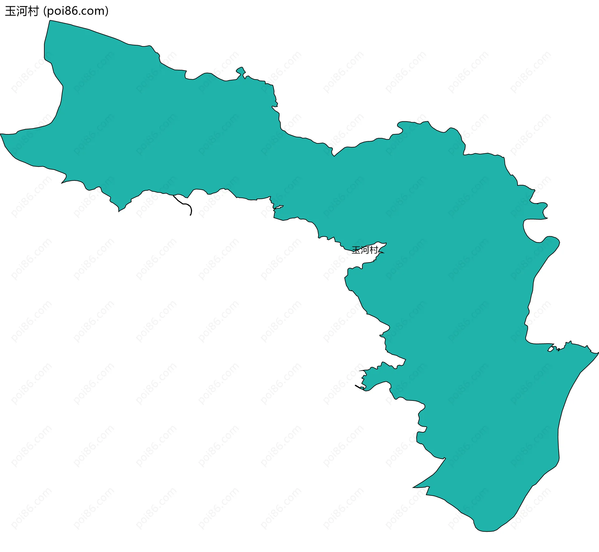 玉河村边界地图