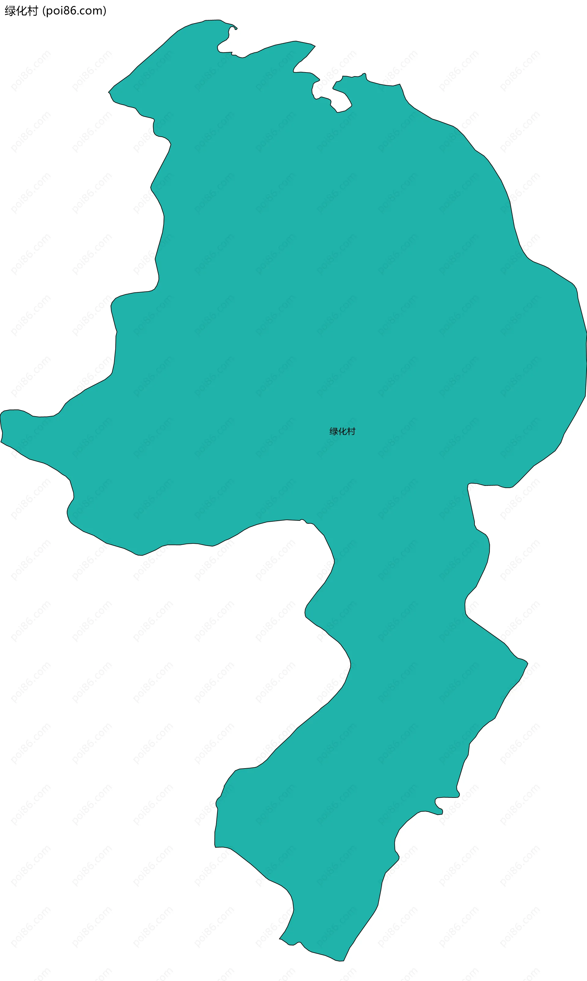 绿化村边界地图