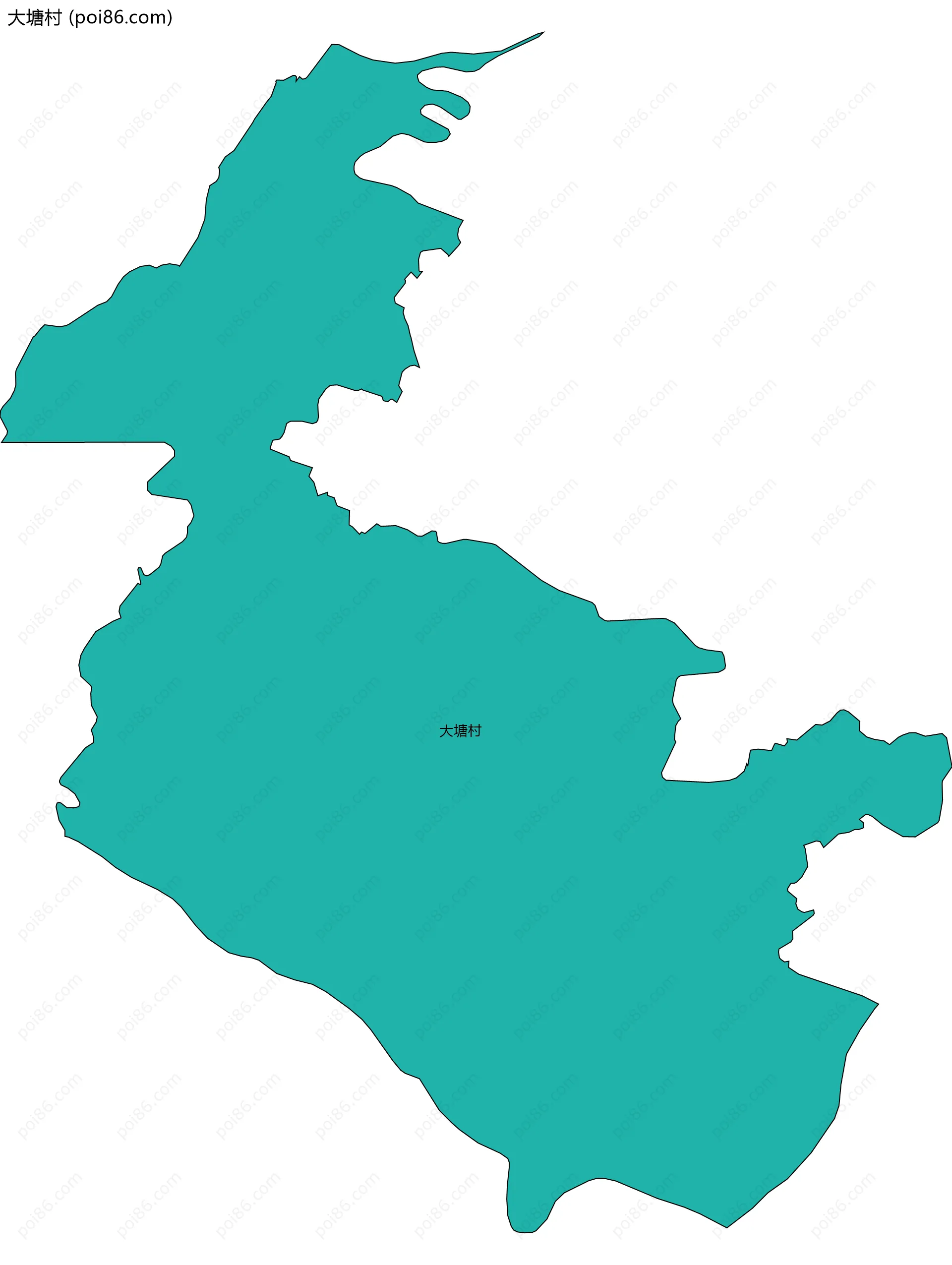 大塘村边界地图