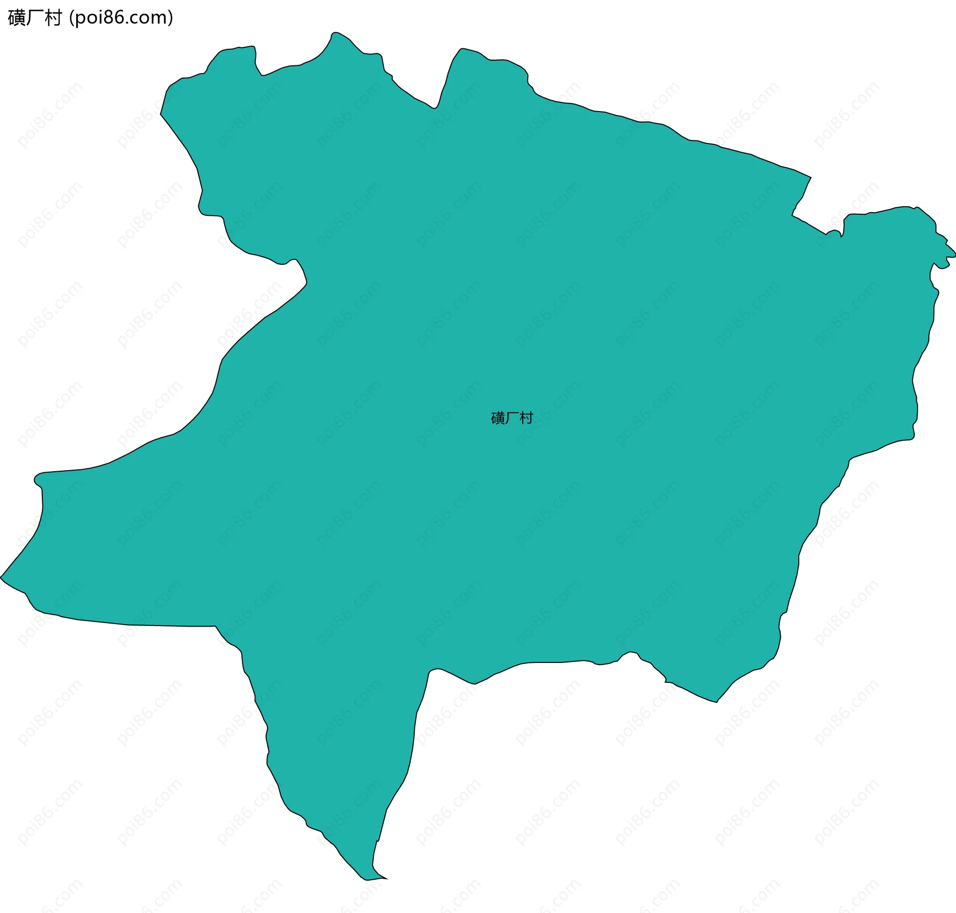 磺厂村边界地图