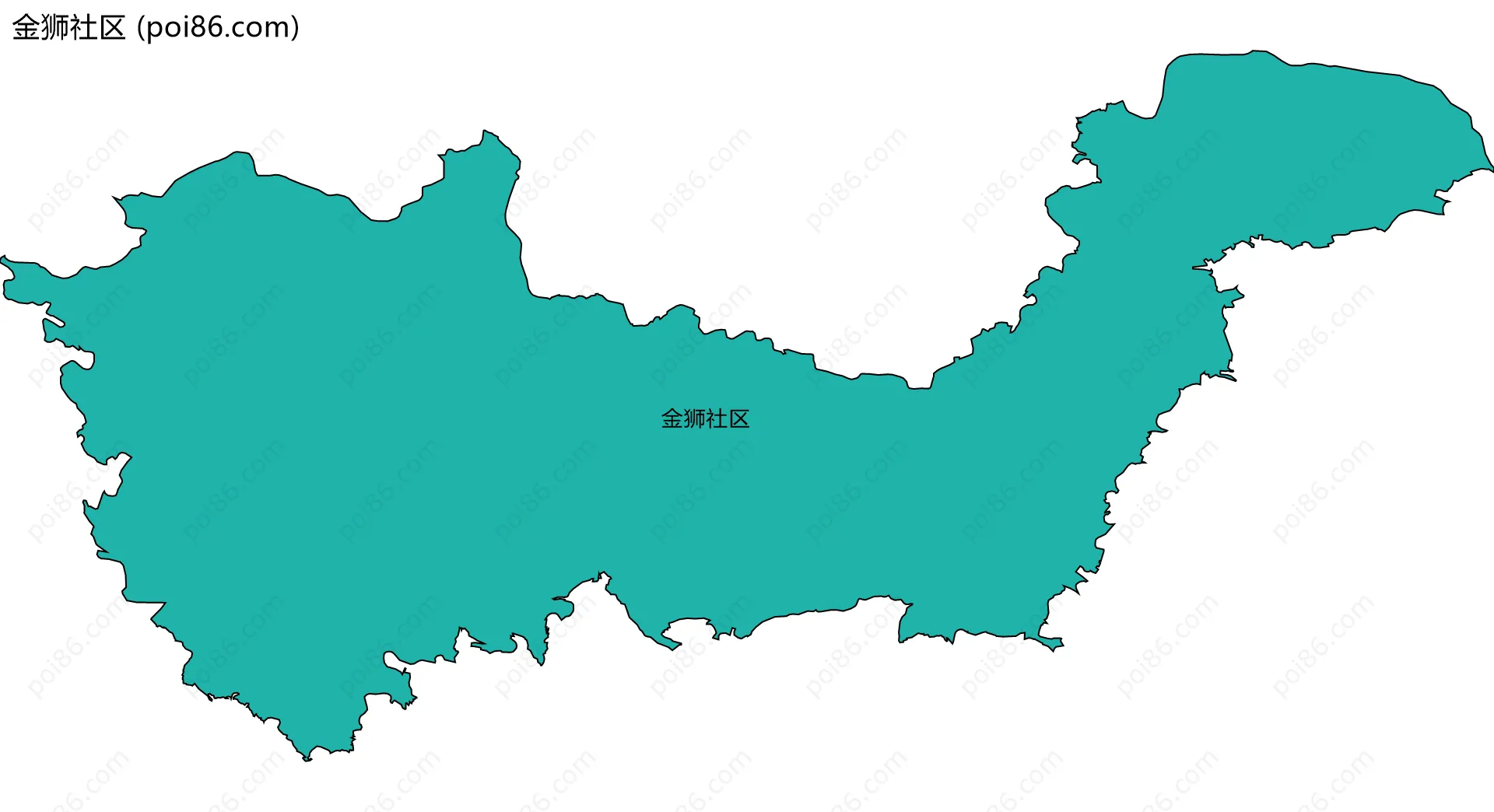 金狮社区边界地图