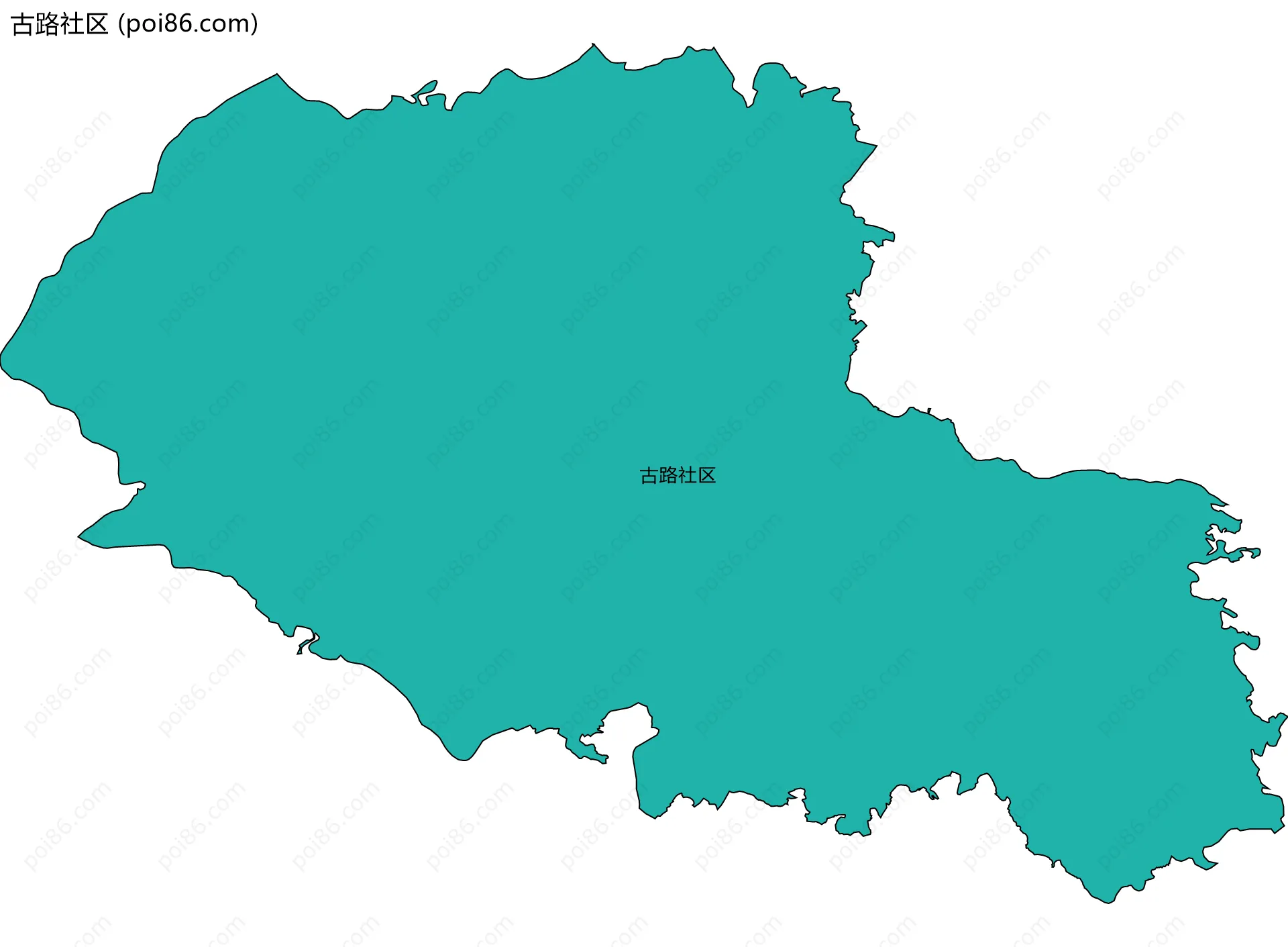 古路社区边界地图