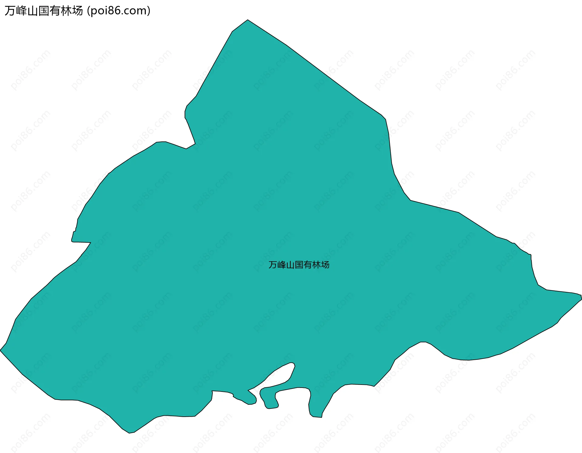 万峰山国有林场边界地图