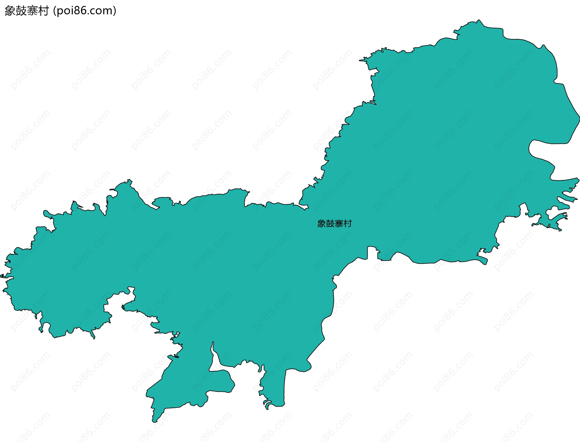 象鼓寨村边界地图