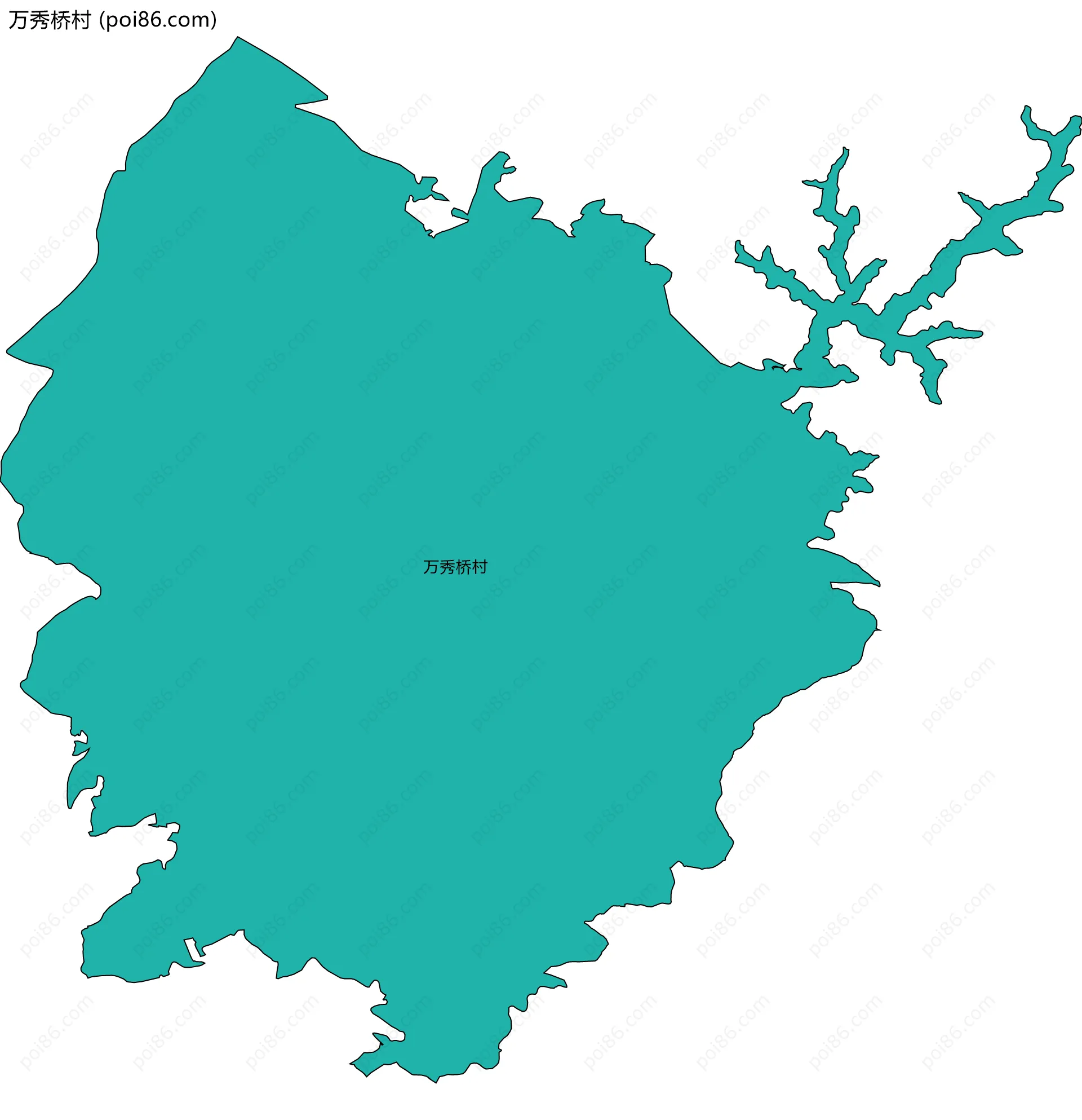 万秀桥村边界地图