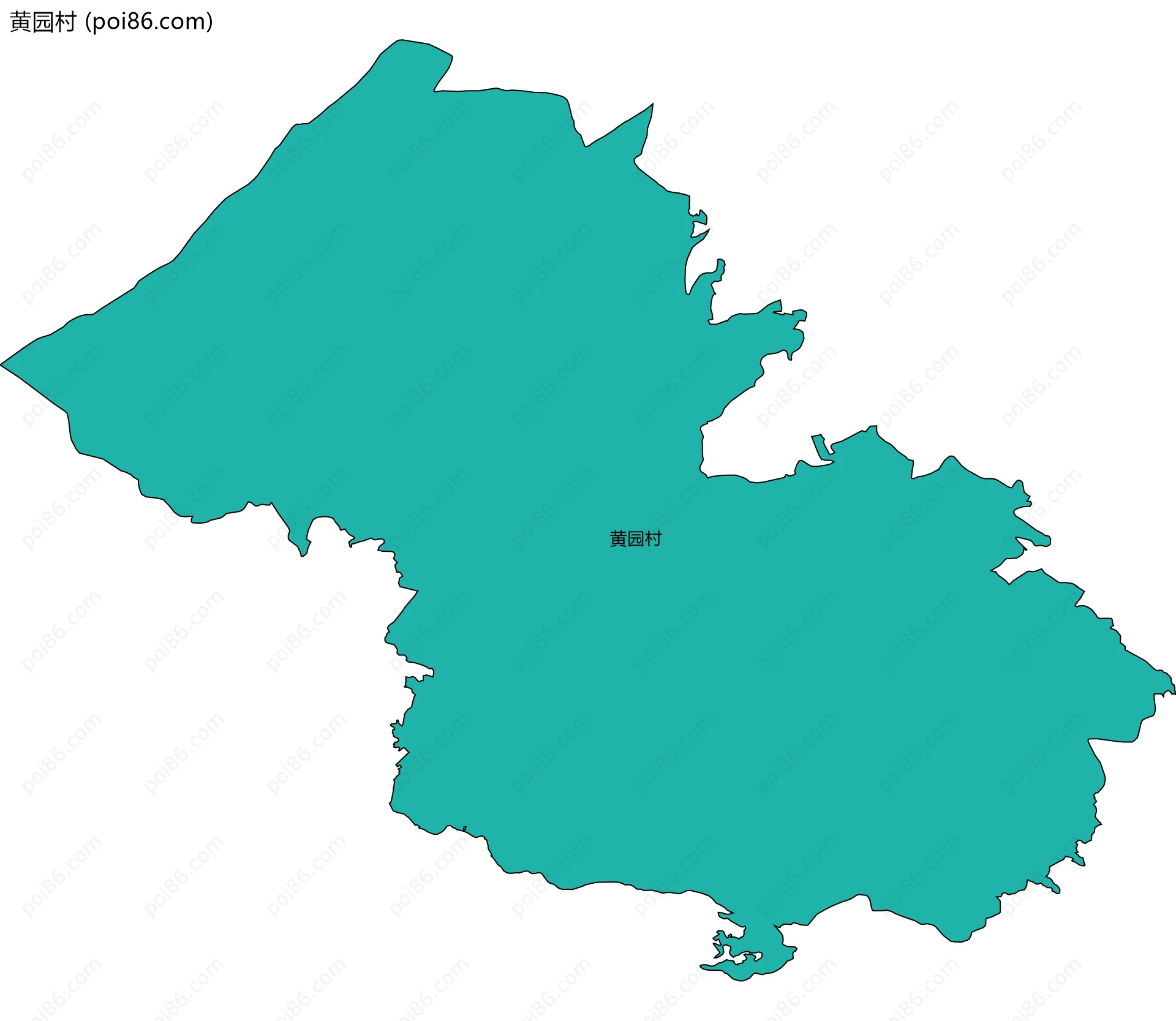 黄园村边界地图