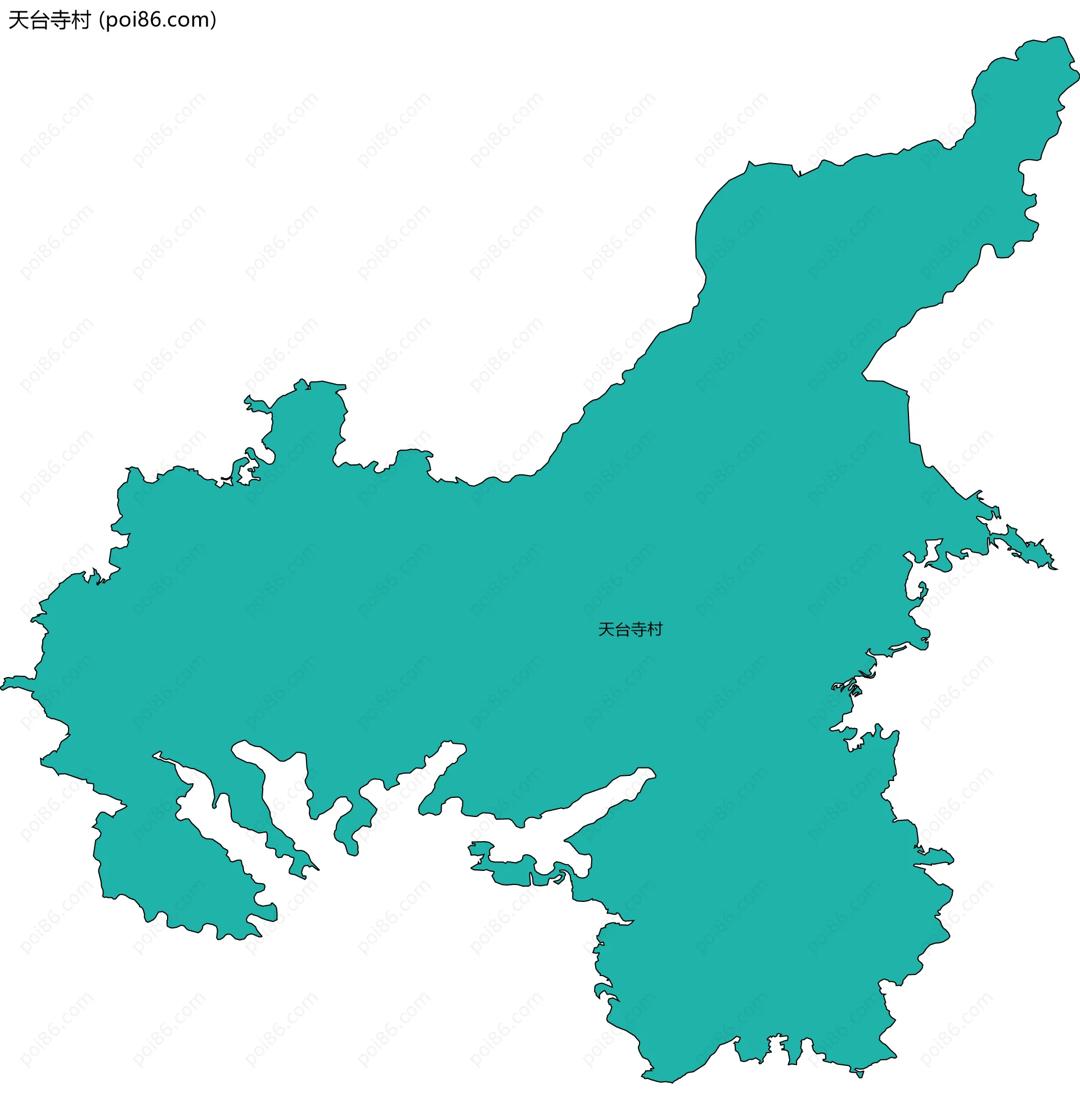 天台寺村边界地图