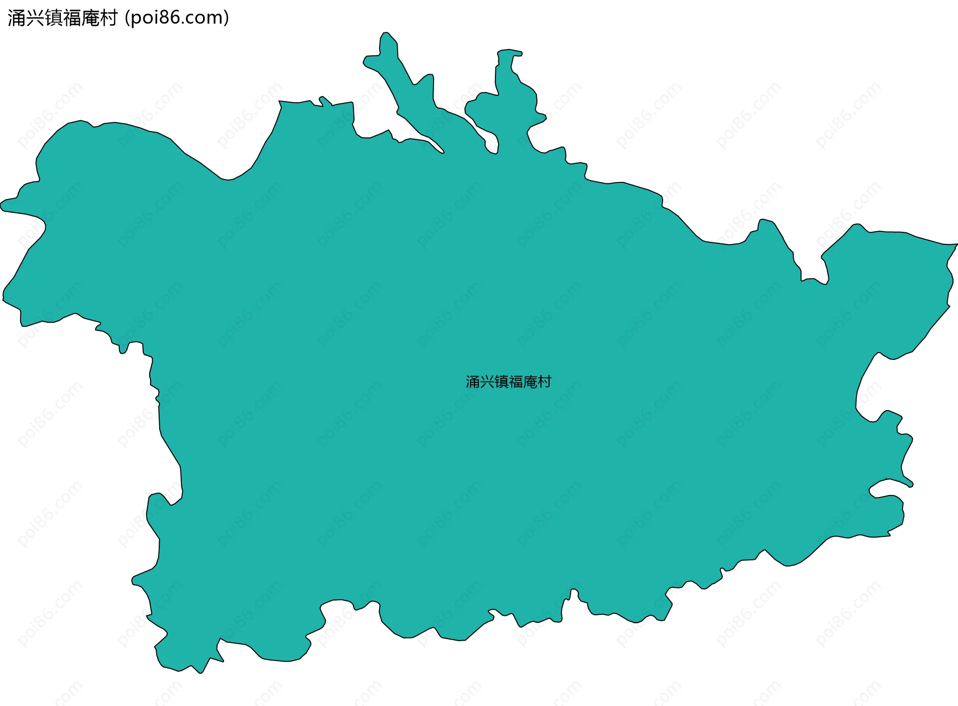 涌兴镇福庵村边界地图