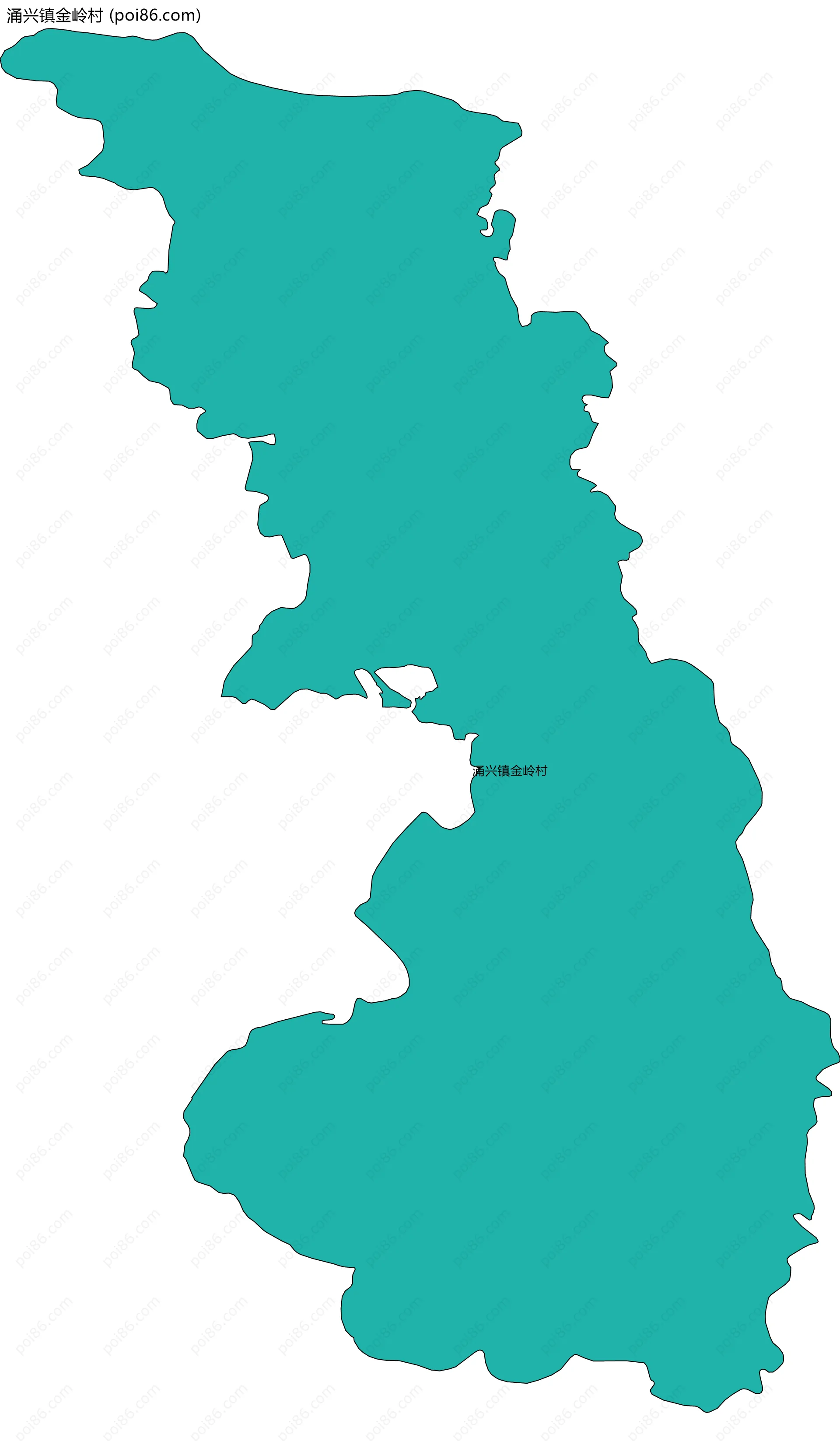 涌兴镇金岭村边界地图