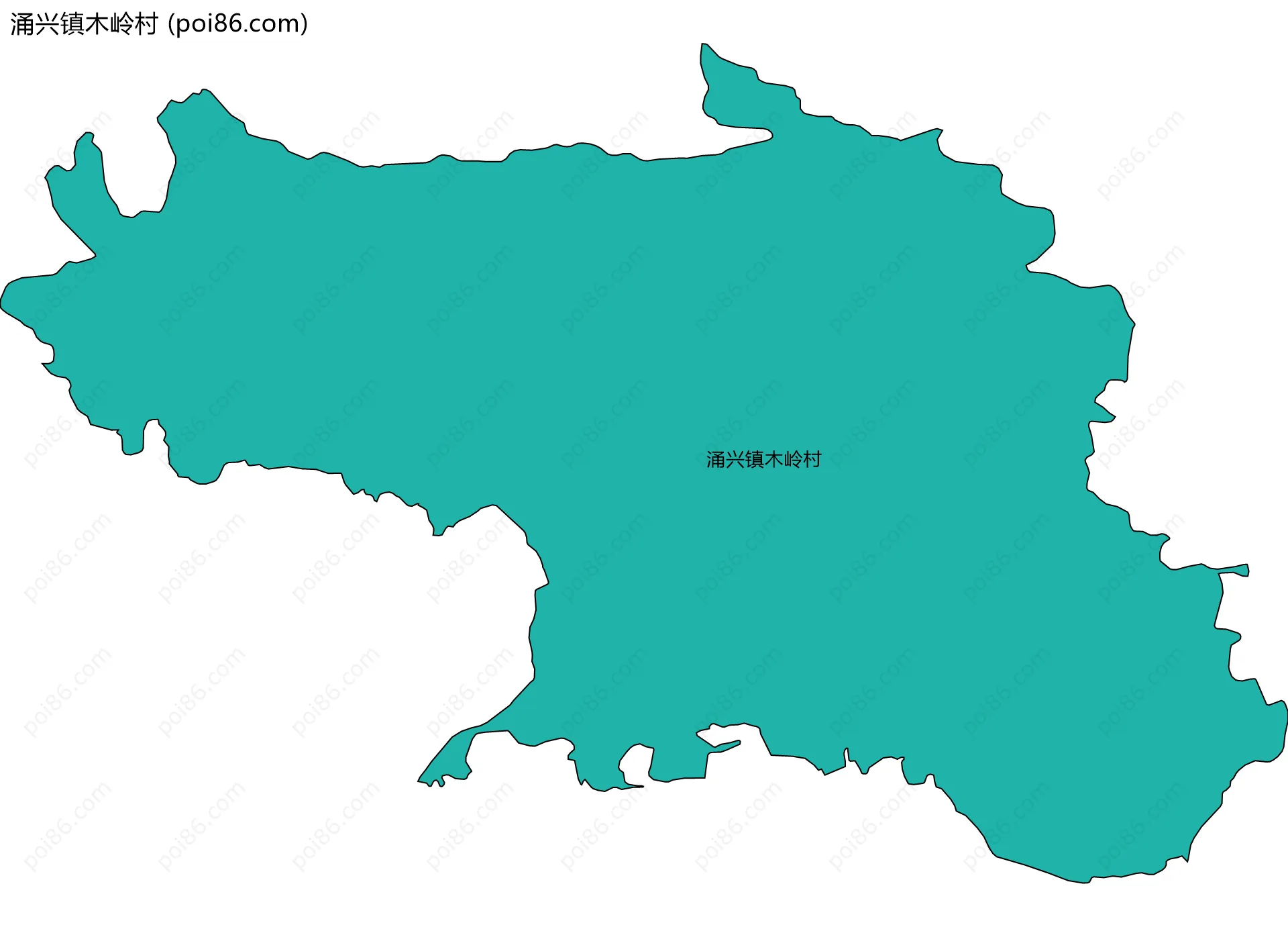 涌兴镇木岭村边界地图