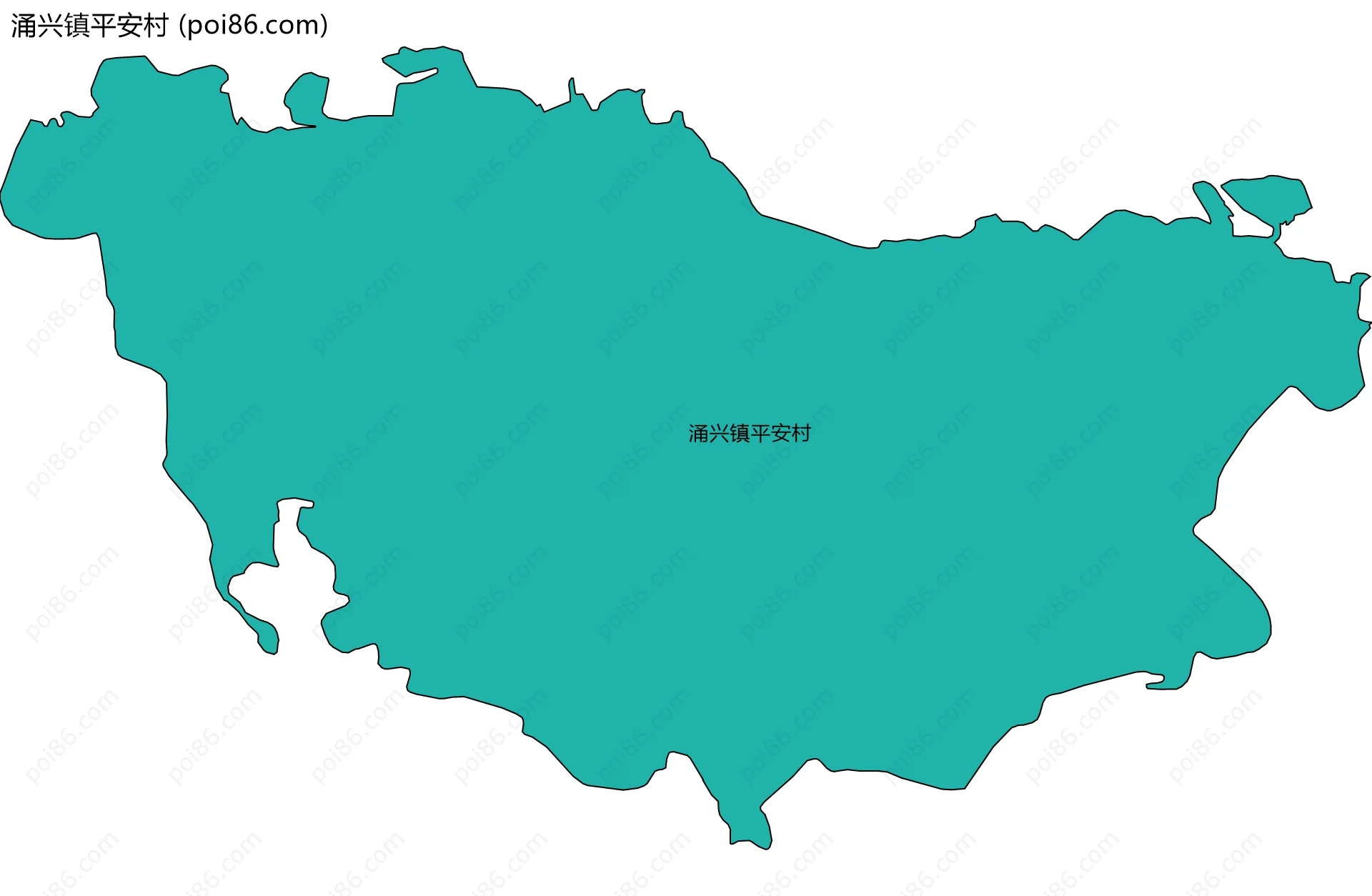 涌兴镇平安村边界地图