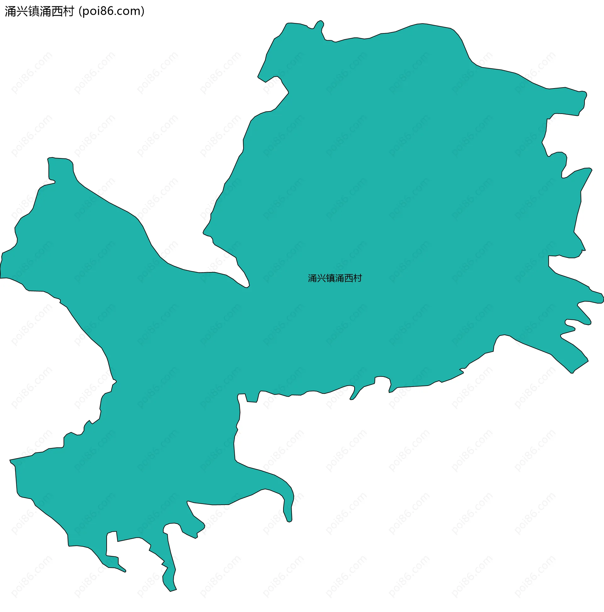 涌兴镇涌西村边界地图