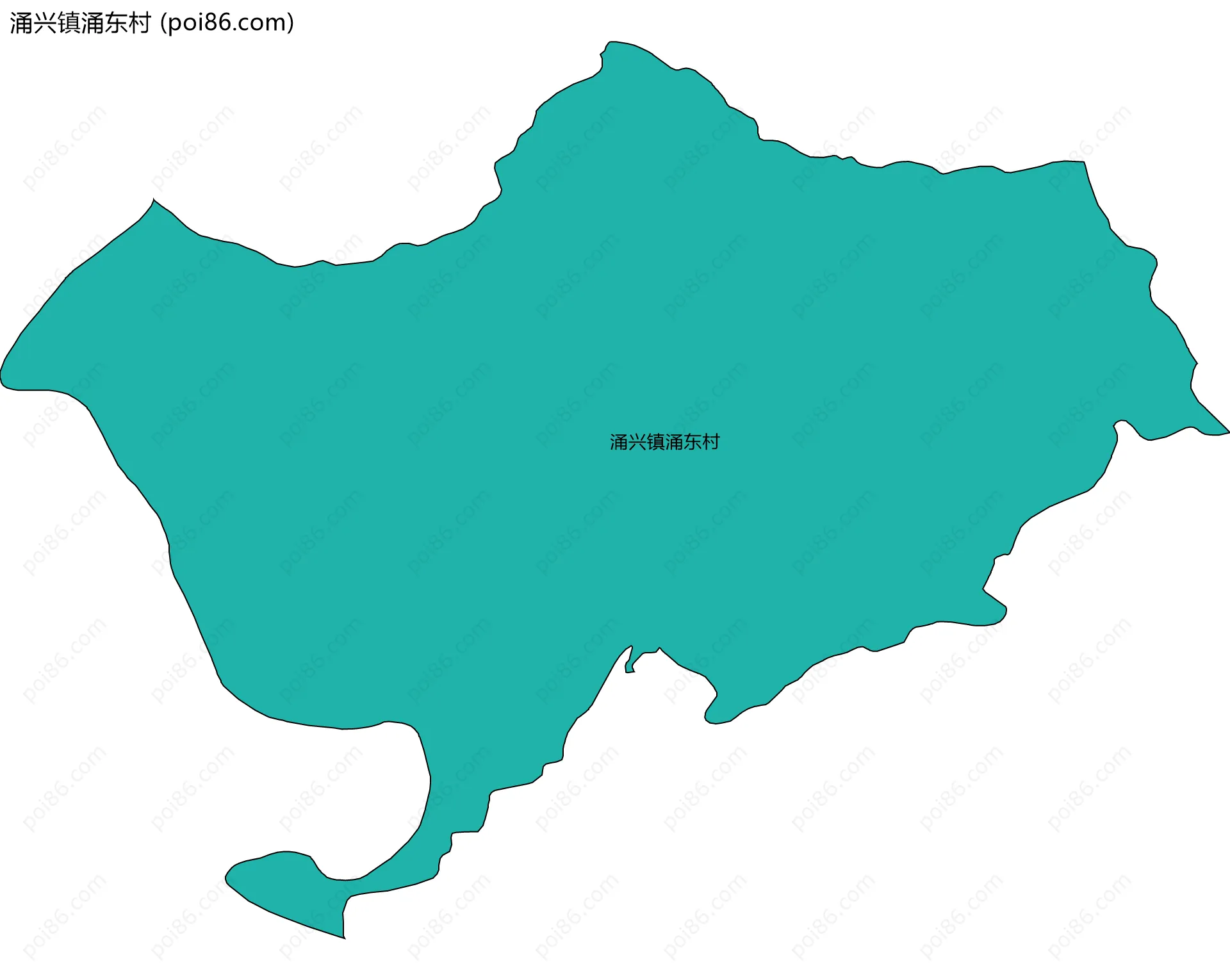 涌兴镇涌东村边界地图