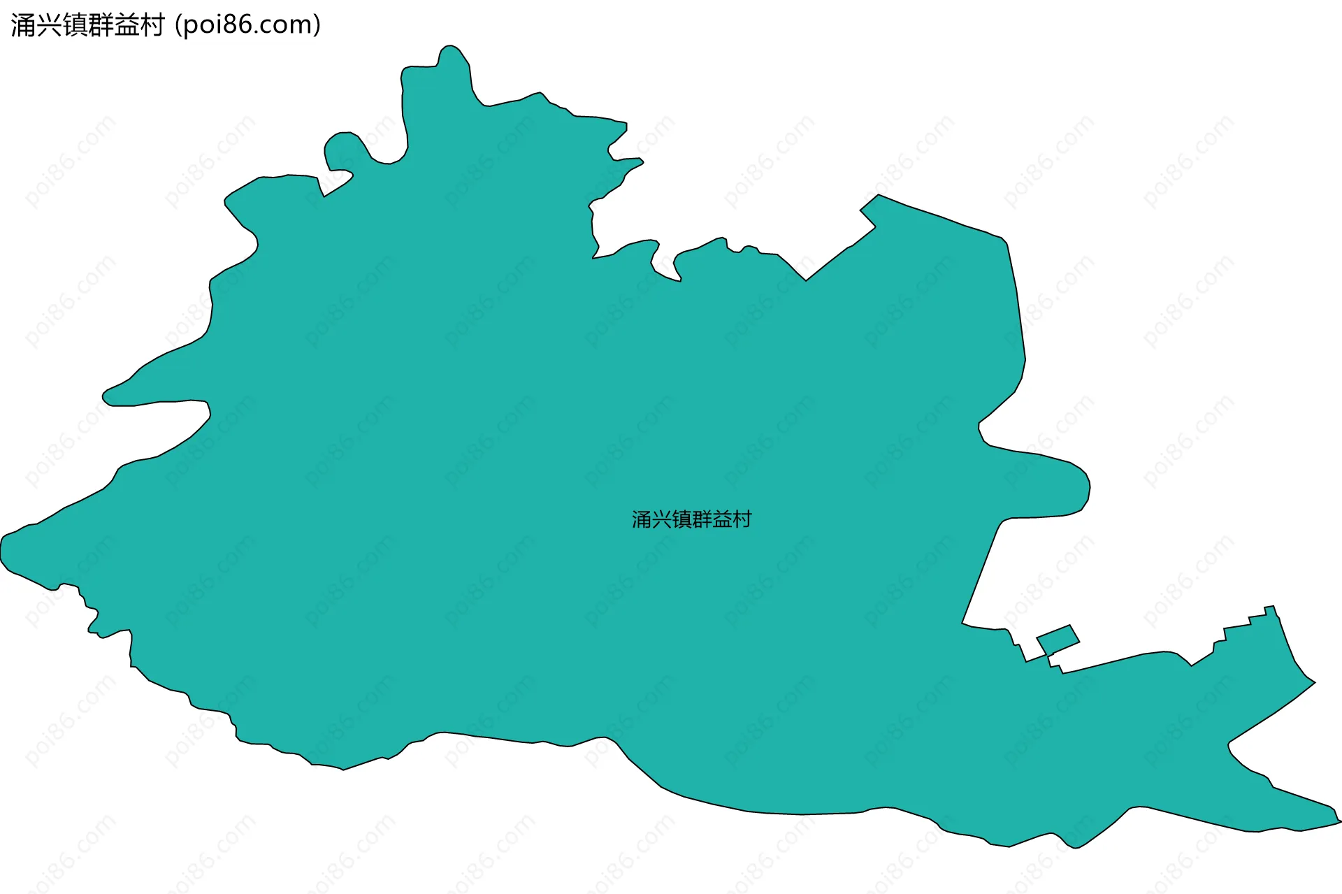 涌兴镇群益村边界地图