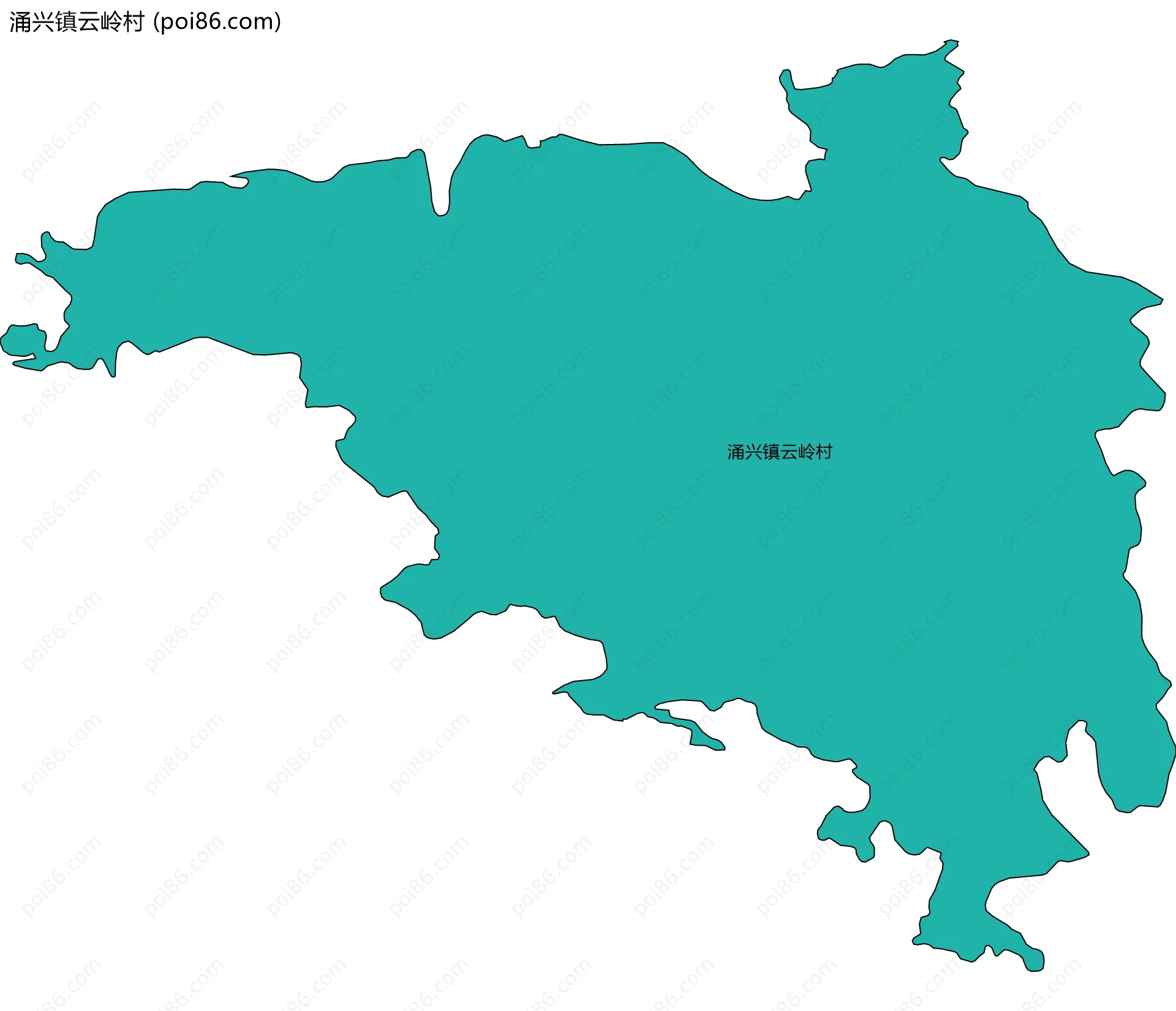 涌兴镇云岭村边界地图