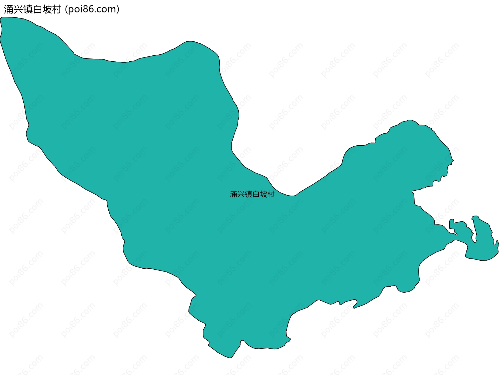 涌兴镇白坡村边界地图