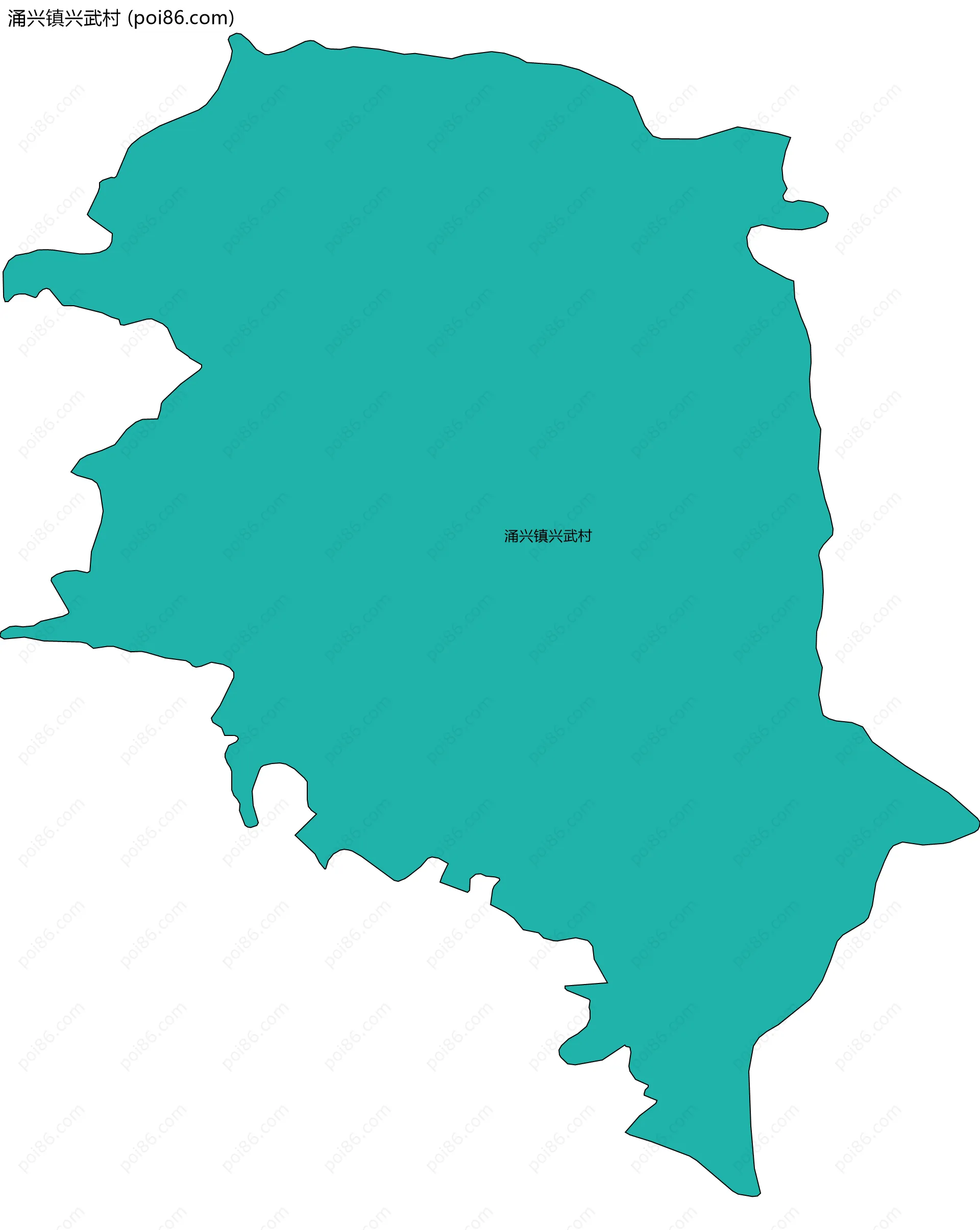 涌兴镇兴武村边界地图