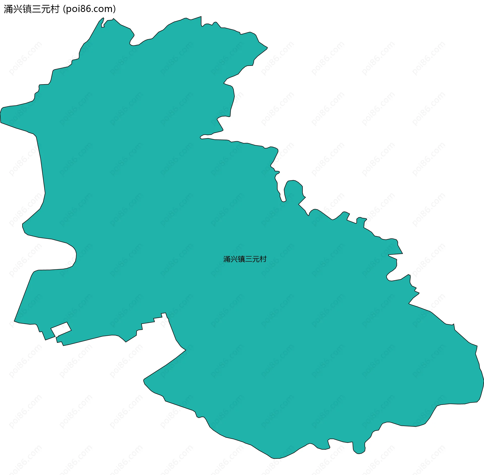 涌兴镇三元村边界地图