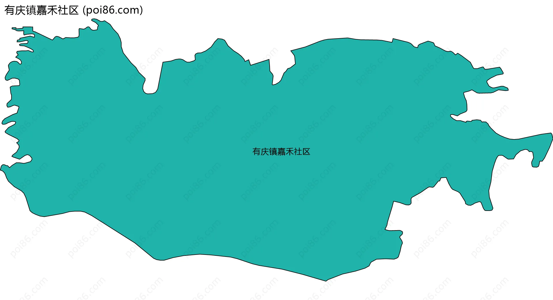 有庆镇嘉禾社区边界地图