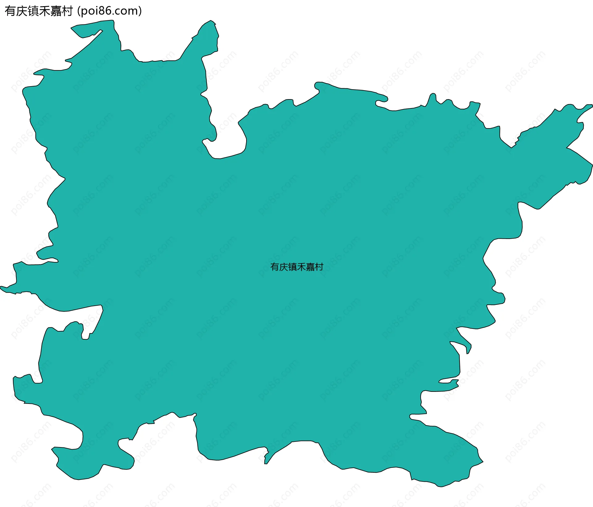 有庆镇禾嘉村边界地图