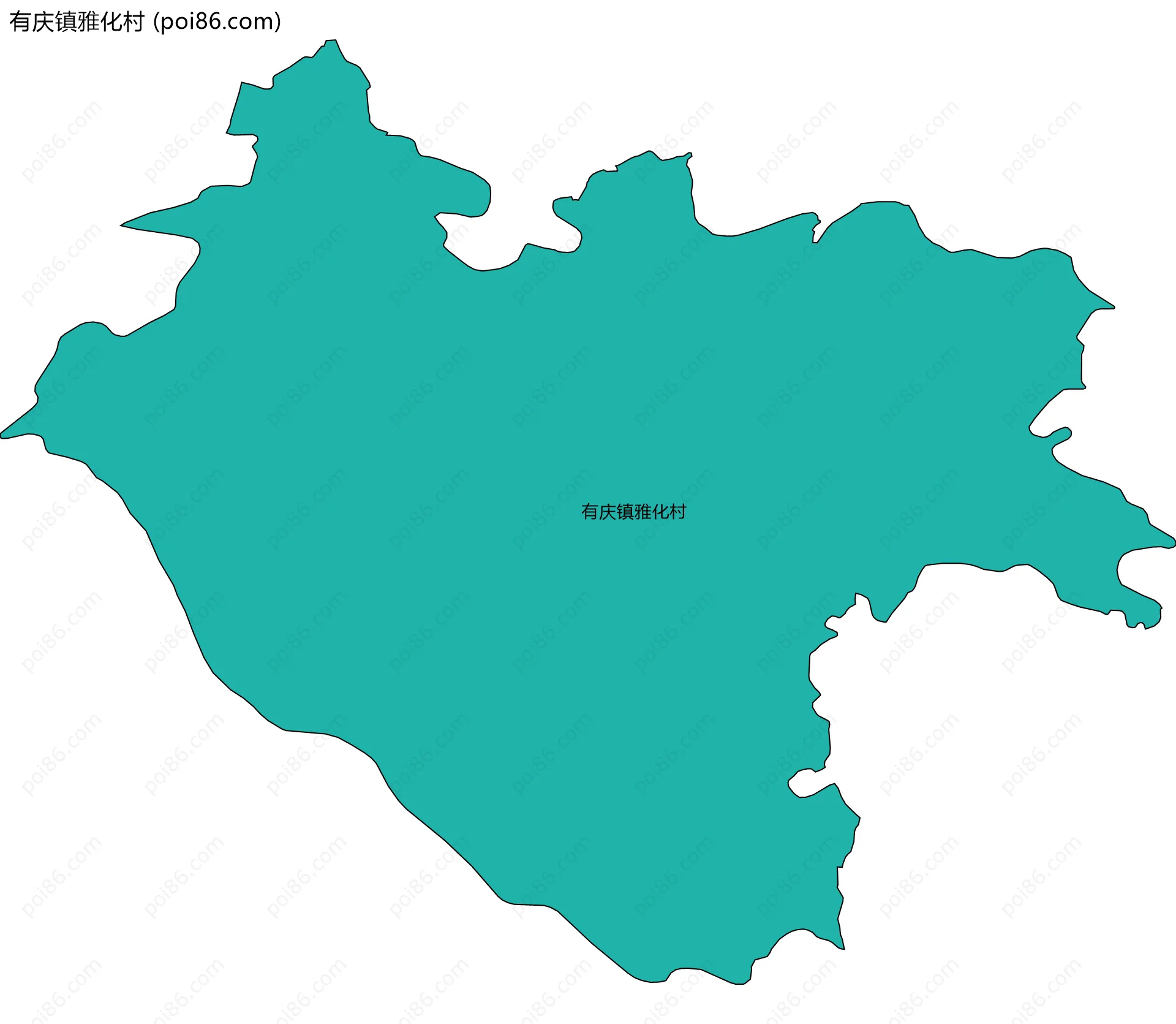 有庆镇雅化村边界地图