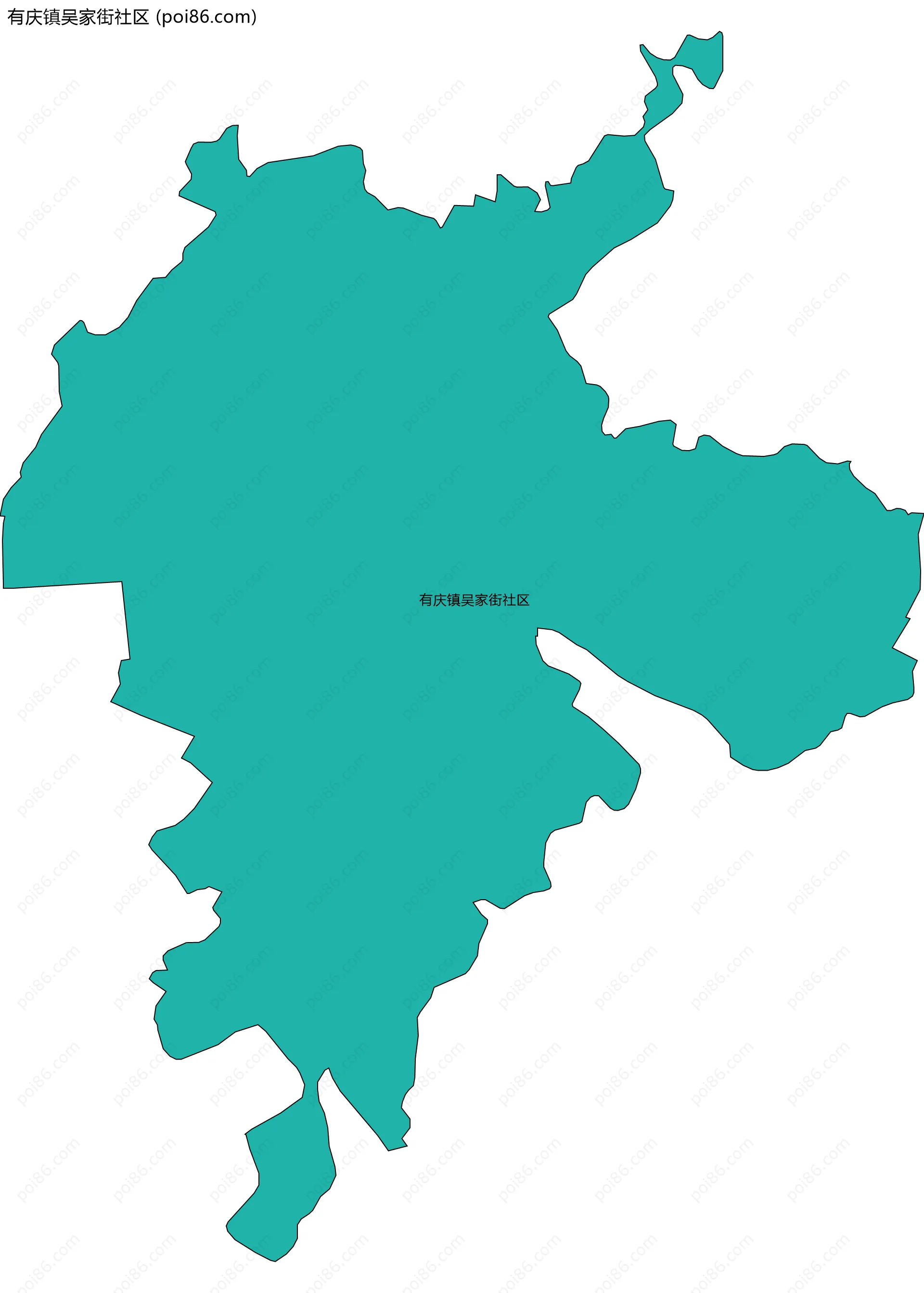 有庆镇吴家街社区边界地图