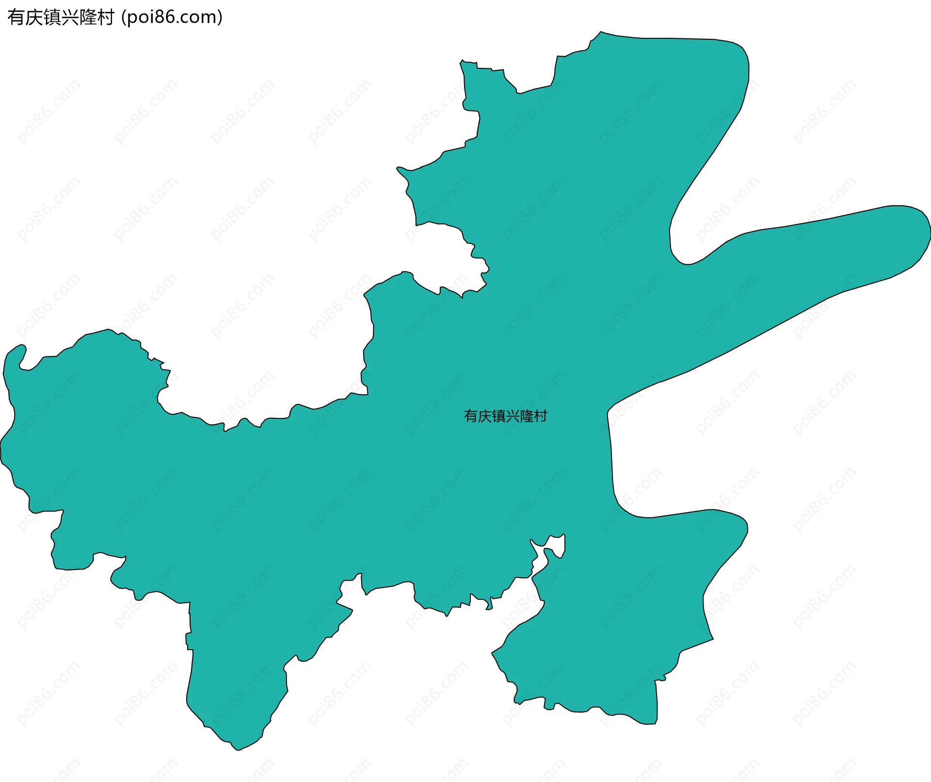 有庆镇兴隆村边界地图