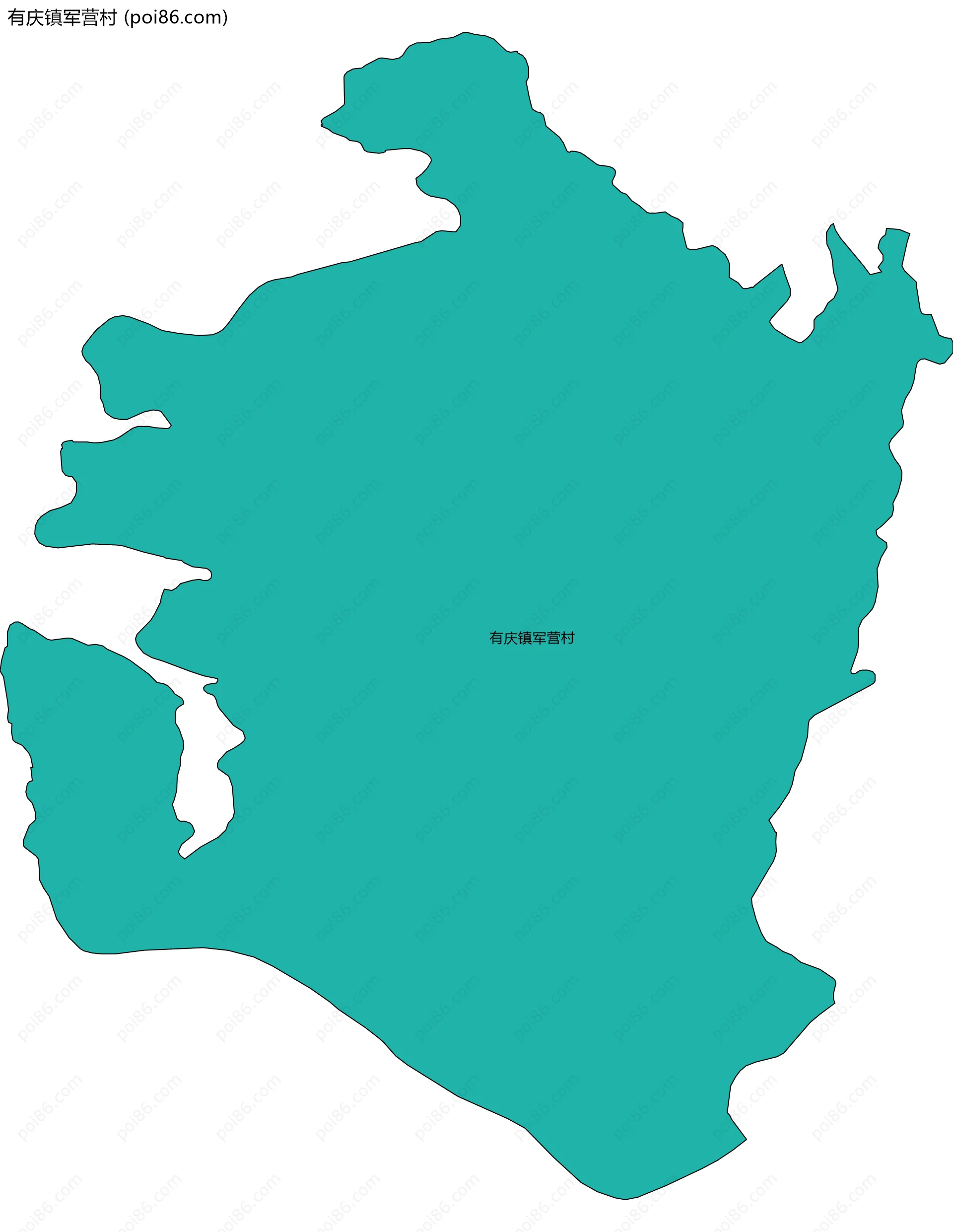 有庆镇军营村边界地图