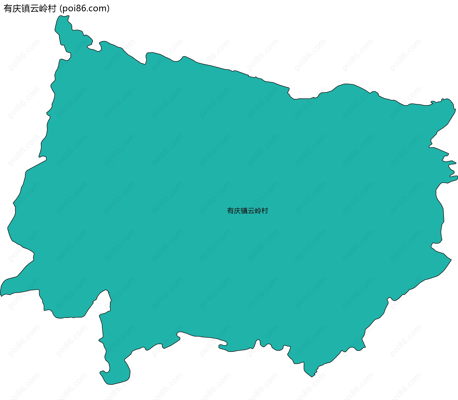 有庆镇云岭村边界地图