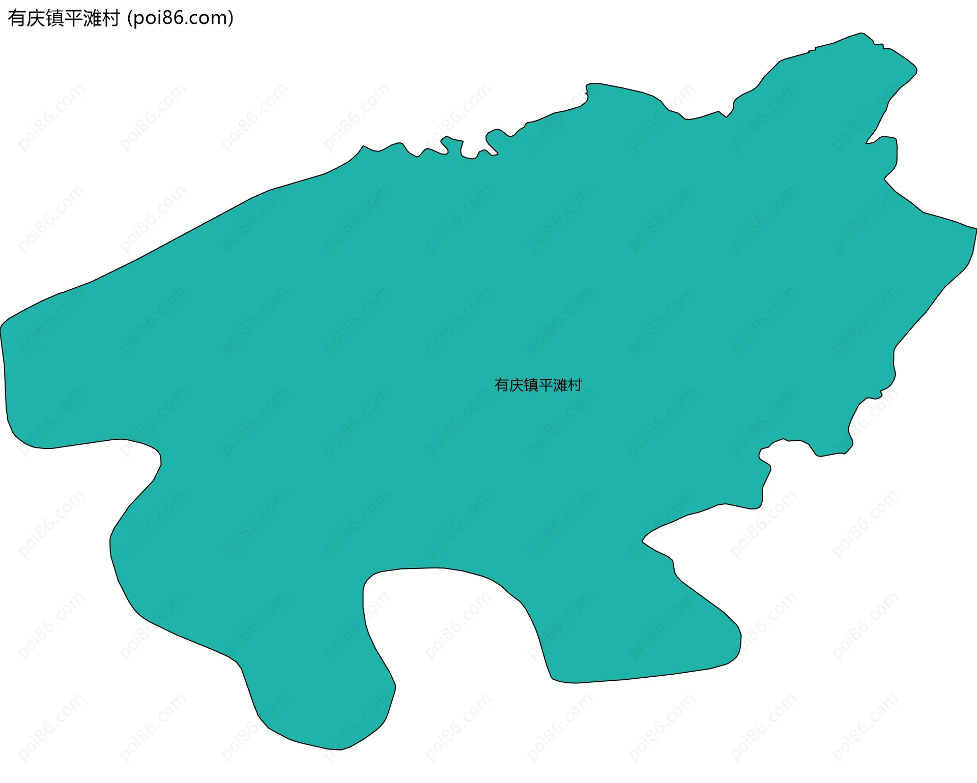 有庆镇平滩村边界地图
