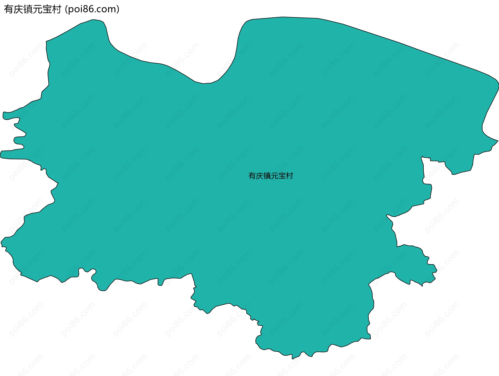有庆镇元宝村边界地图