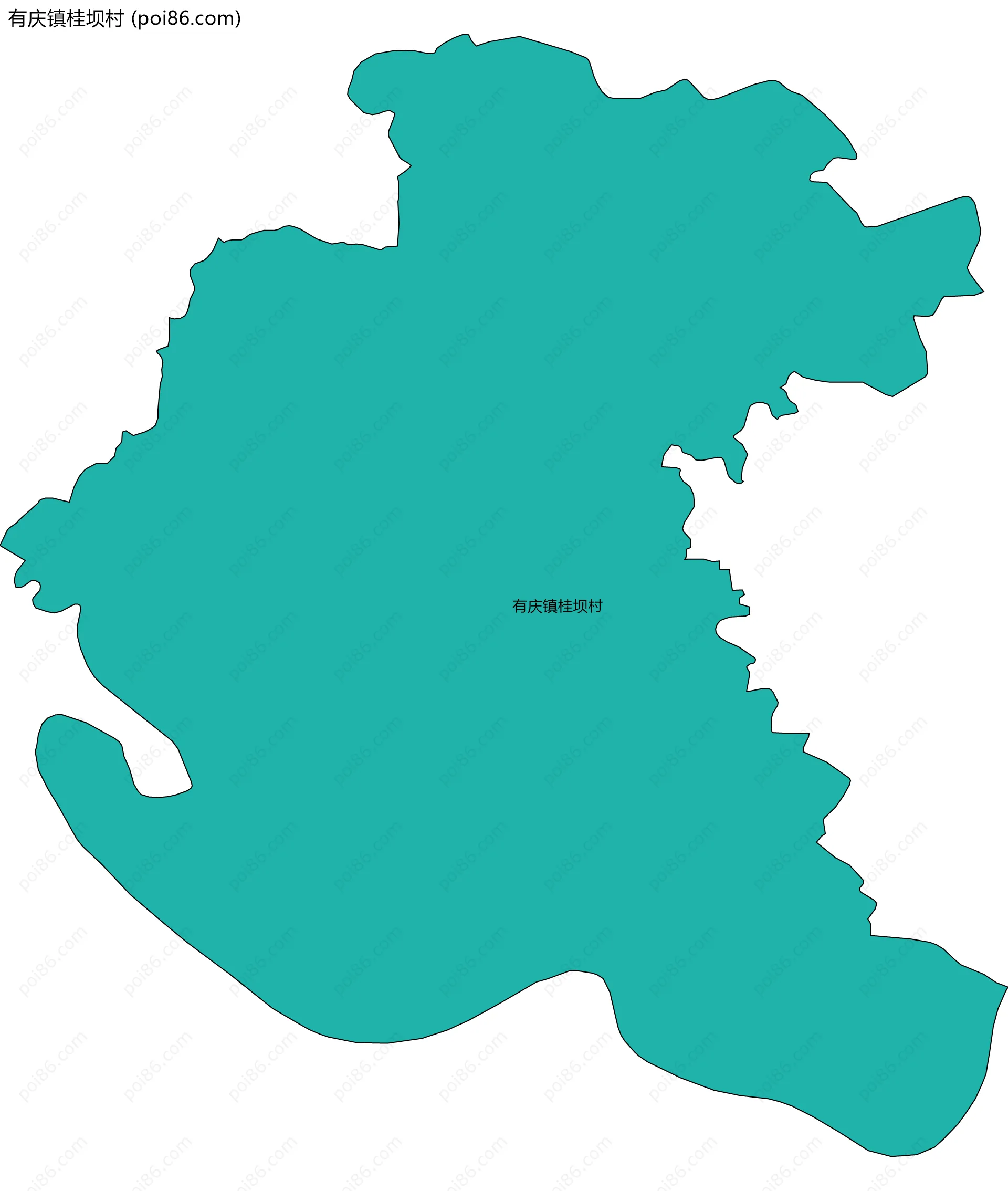 有庆镇桂坝村边界地图