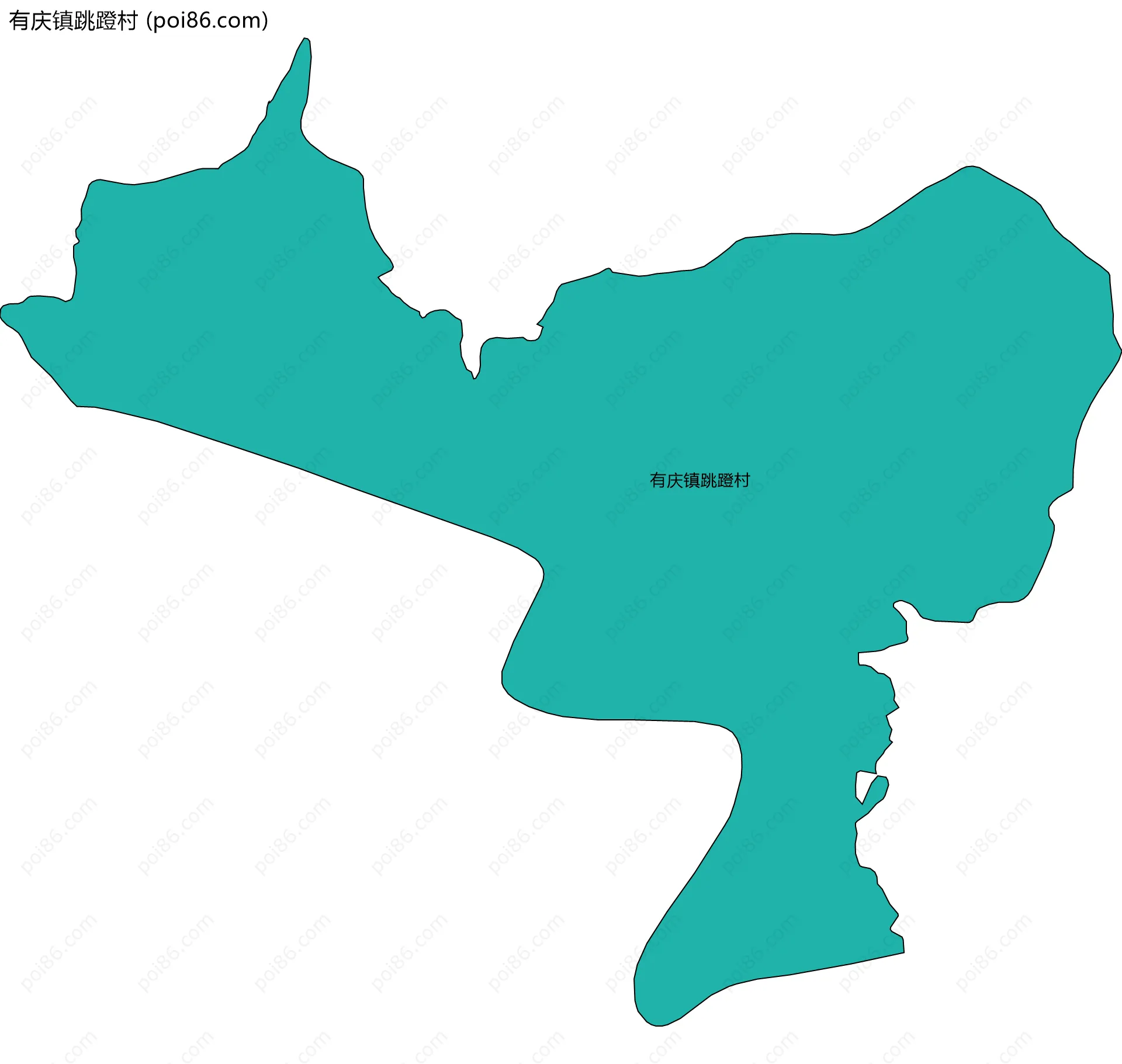 有庆镇跳蹬村边界地图