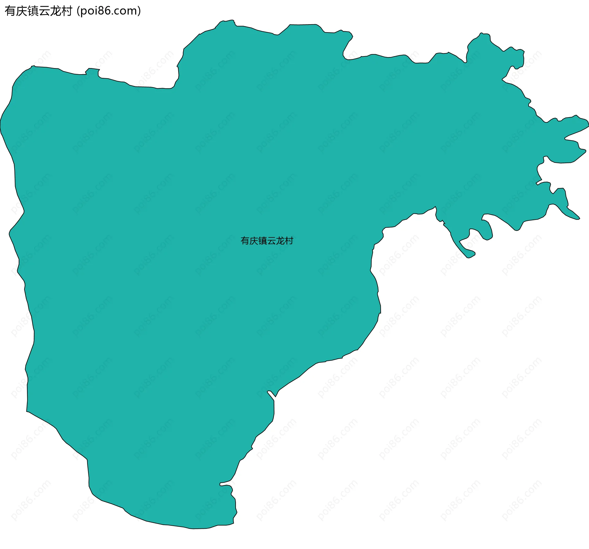 有庆镇云龙村边界地图