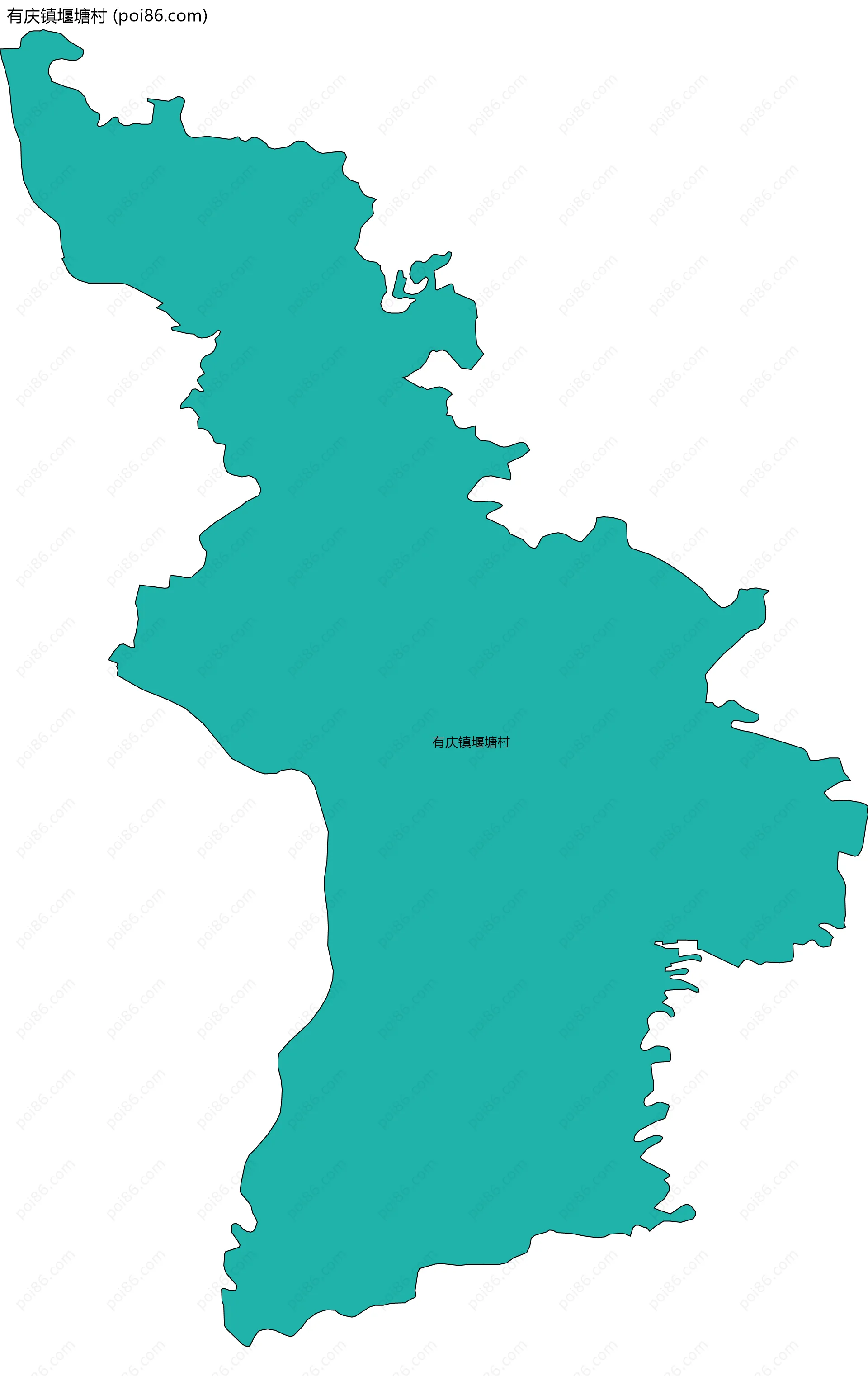 有庆镇堰塘村边界地图